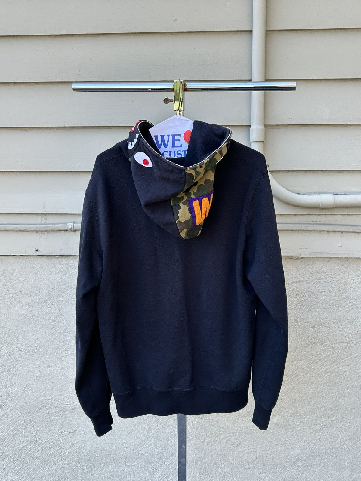 Bape Bape shark hoodje half camo Size US XXL / EU 58 / 5 - 7 Thumbnail