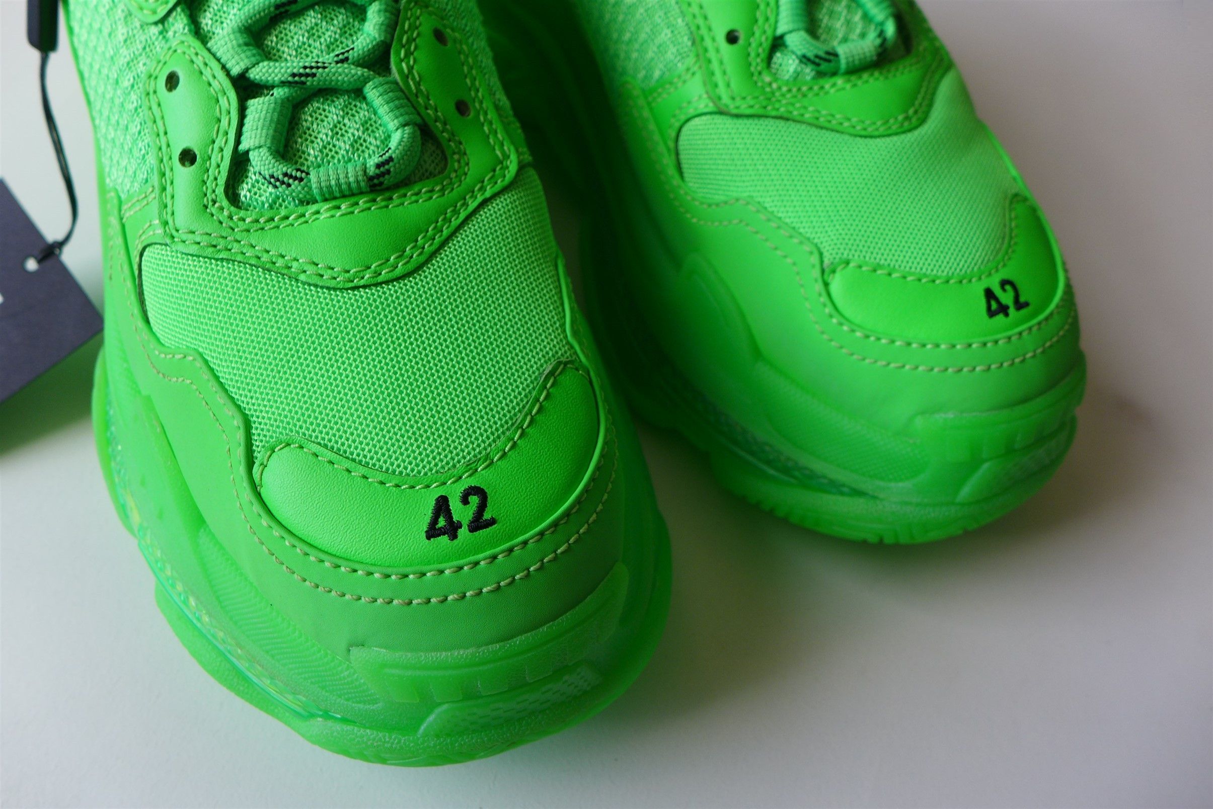 Balenciaga Balenciaga Triple S Sneakers - Neon Green Size US 9 / EU 42 - 3 Thumbnail