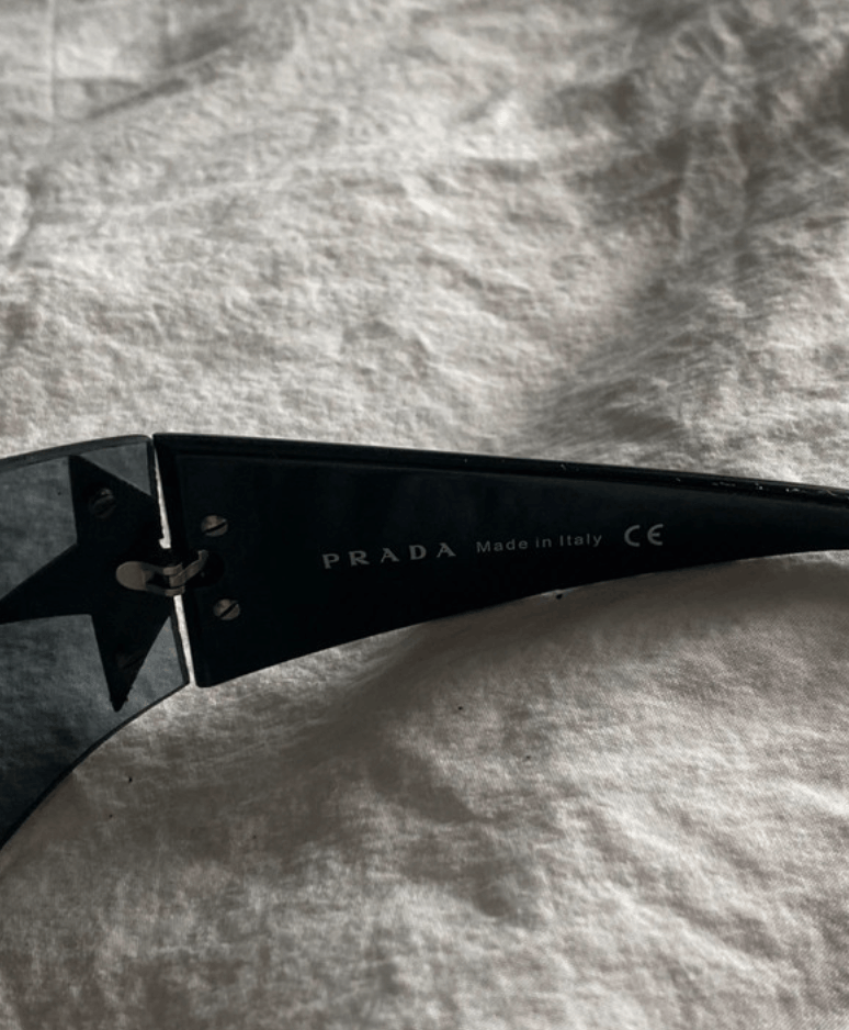 Miu Miu × Prada × Vintage PRADA Sunglasses Star Mask Flame Wrap Shield Size ONE SIZE - 4 Thumbnail