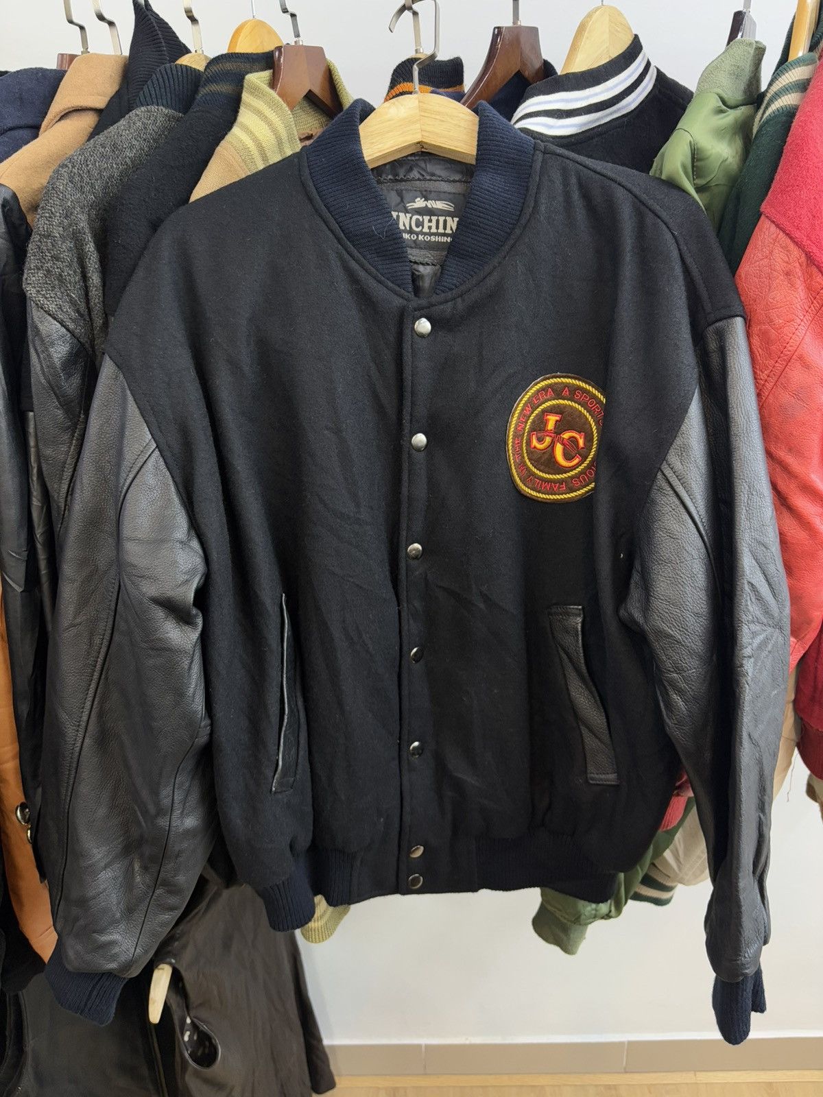 Japanese Brand × Mr. Junko Junko Koshino Junchino Embroidery Wool Leather Varsity Size US M / EU 48-50 / 2 - 2 Thumbnail