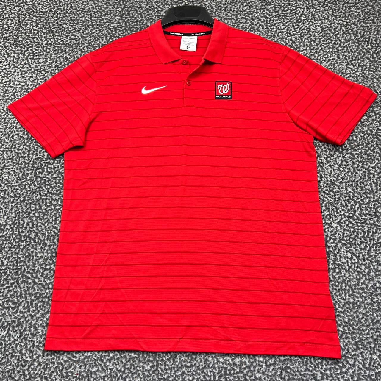 Nike Nike Polo Shirt Men Large Washington Nationals Striped Size US L / EU 52-54 / 3 - 1 Thumbnail