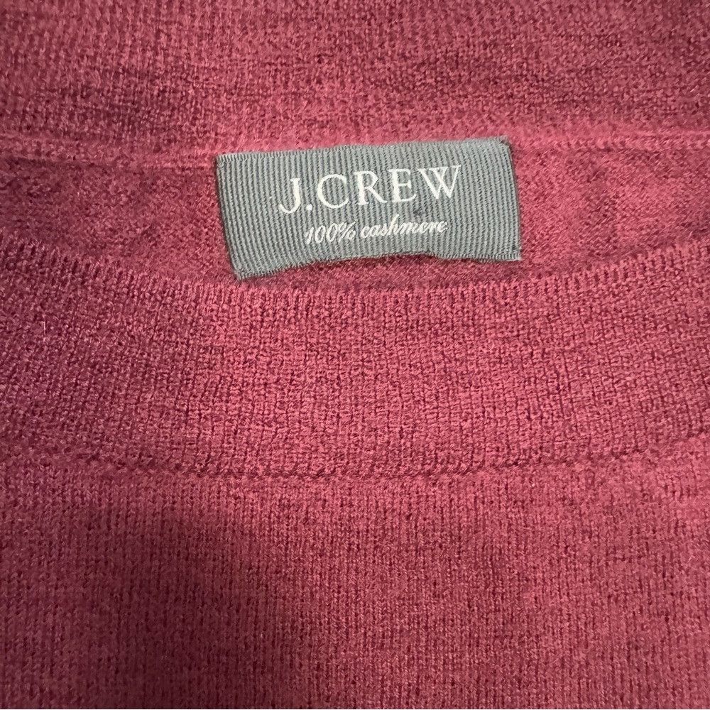 J.Crew J.Crew Cashmere Boatneck Ruffle-Sleeve Burgundy Sweater Siz Size S / US 4 / IT 40 - 7 Thumbnail