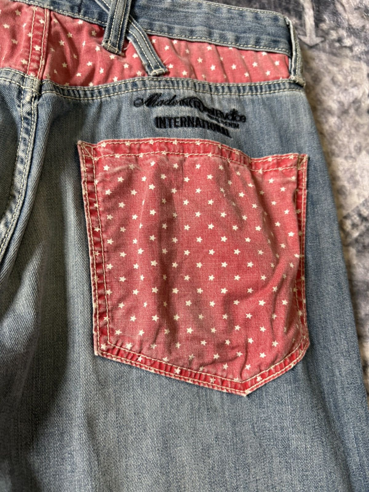 G-Unit × Vintage Y2k Real Bvoice Embroidered Pocket Baggy Loose Jeans Size US 32 / EU 48 - 8 Thumbnail