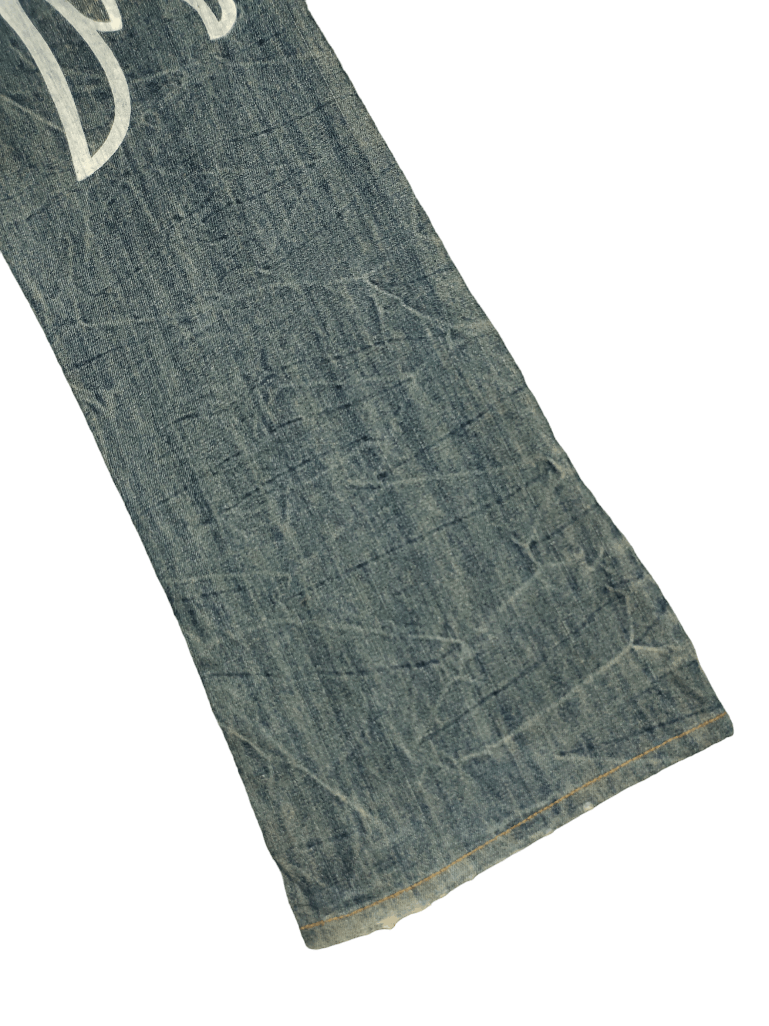 If Six Was Nine Flare Baggy Jean Agate Label Wings Distress Bootcut Wide Leg Size US 34 / EU 50 - 8 Thumbnail