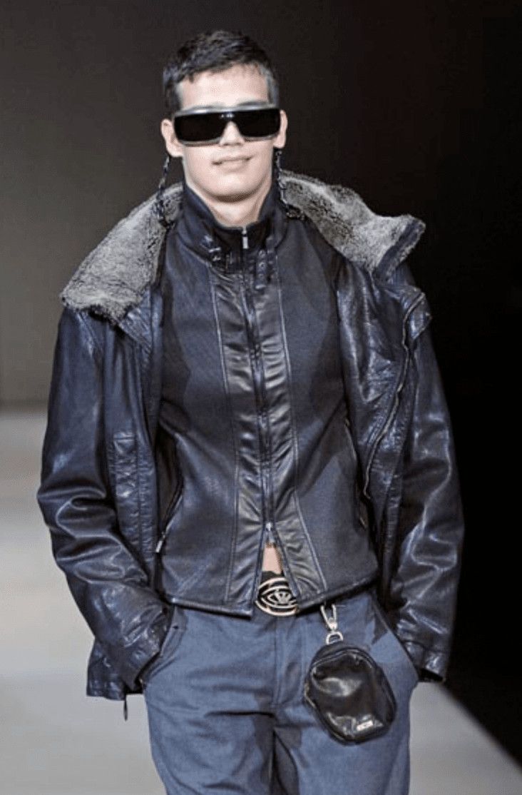 Emporio Armani AW2008 Emporio Armani Brown Avant-Garde Fur Collar Leather Jacket Size US L / EU 52-54 / 3 - 2 Thumbnail