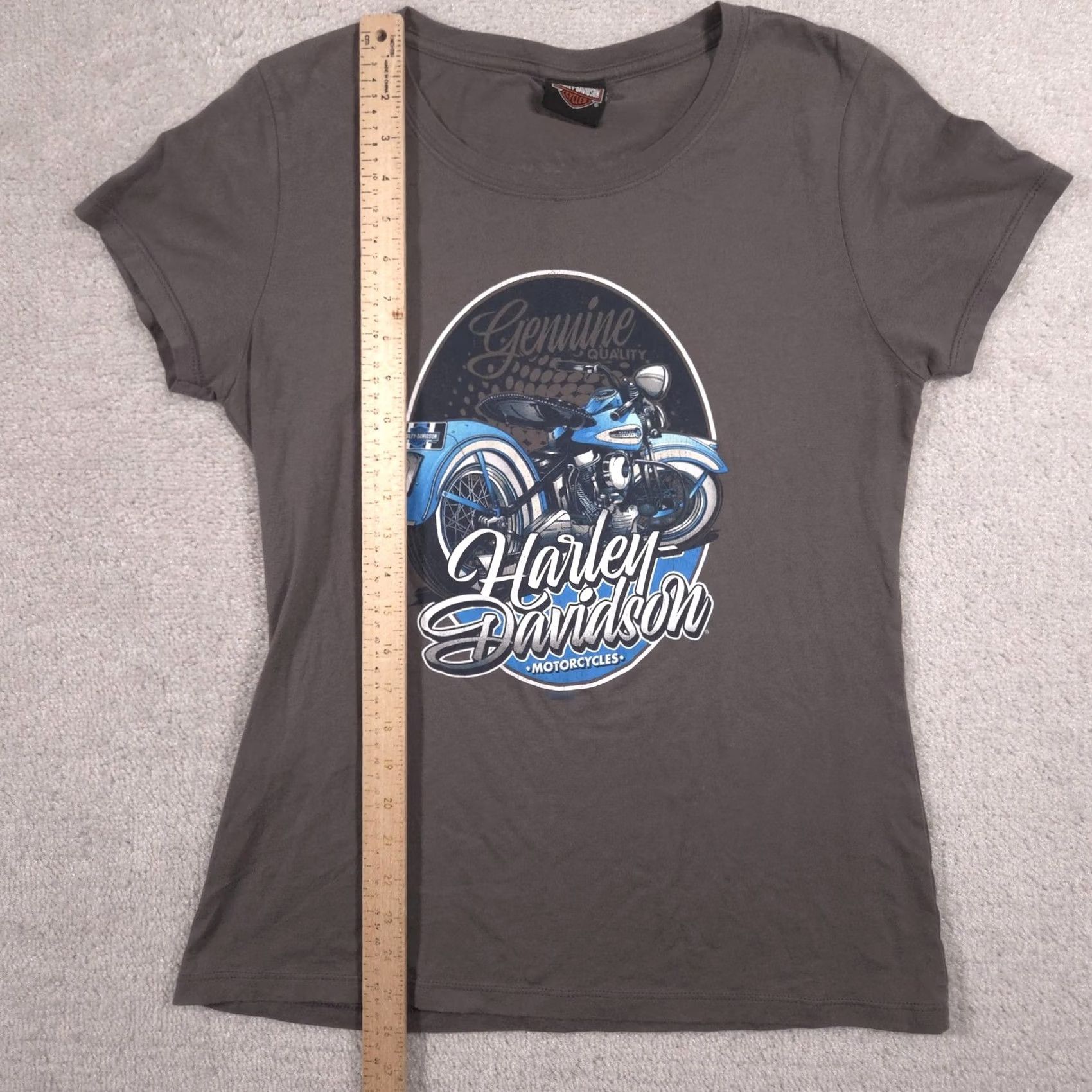 Harley Davidson Harley-Davidson Shirt Womens Medium Gray Graphic Motorcycle Tee Top Crew Neck Short Sleeve Cotton Jersey Rhinestone 2021 Vintage-Style? Size M / US 6-8 / IT 42-44 - 7 Thumbnail