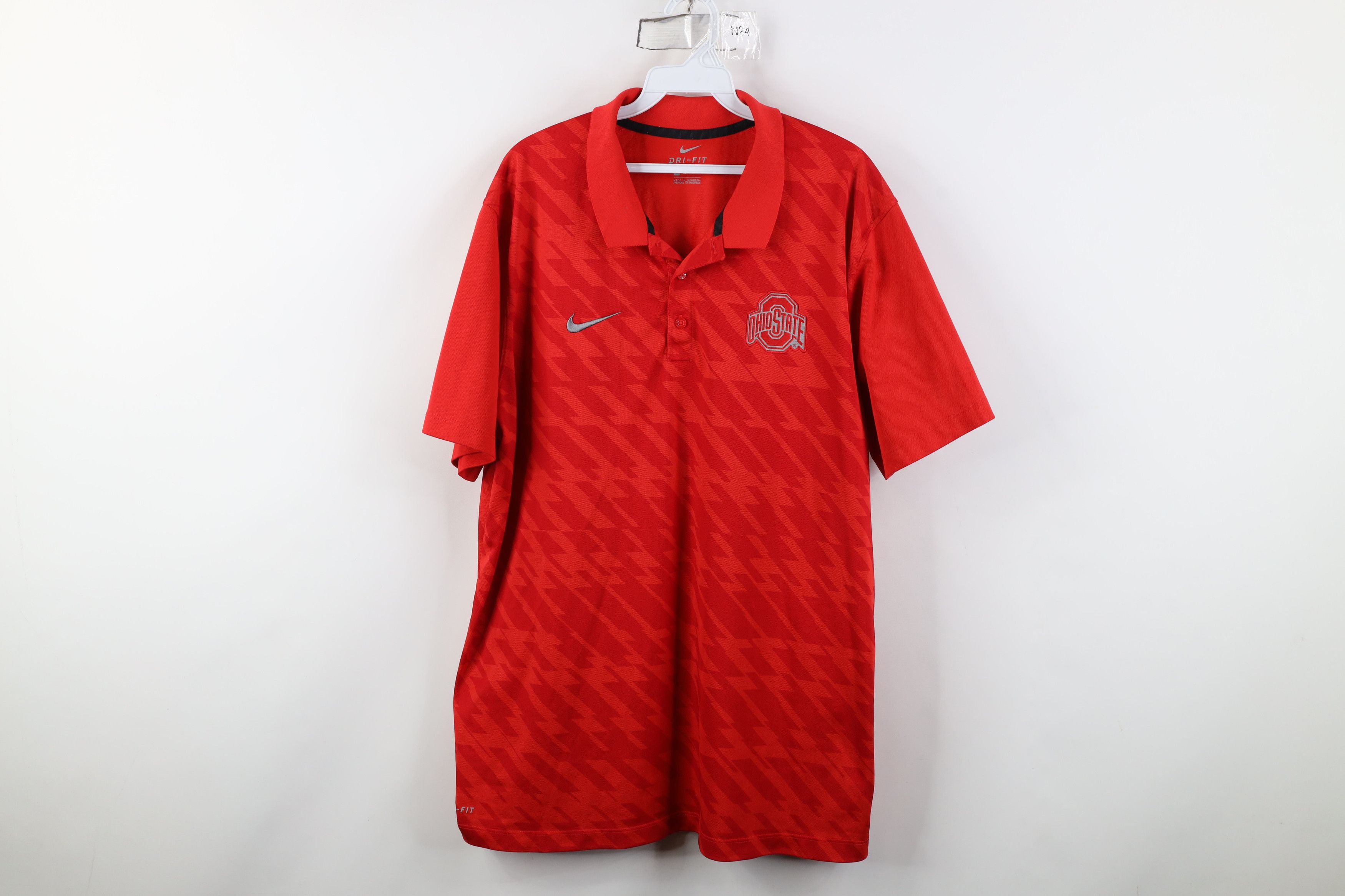 Nike Nike Ohio State University Football Knit Golf Polo Shirt Red Size US XL / EU 56 / 4 - 1 Thumbnail