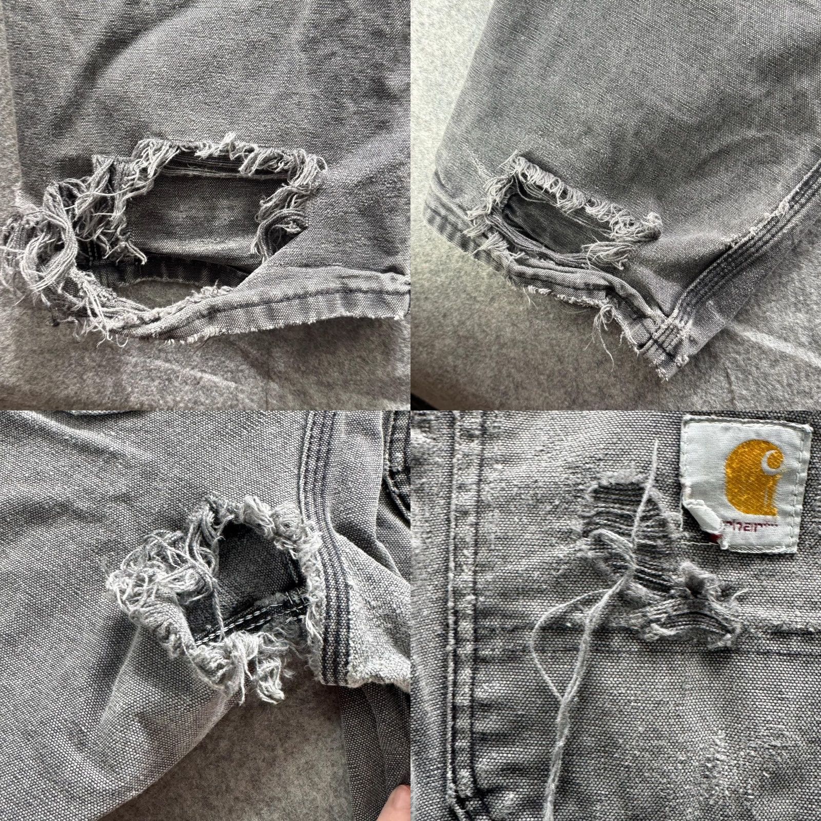 Carhartt Vintage Carhartt Pants Mens 32x28 Gray Canvas Carpenter Distressed Destroyed Size US 32 / EU 48 - 10 Thumbnail