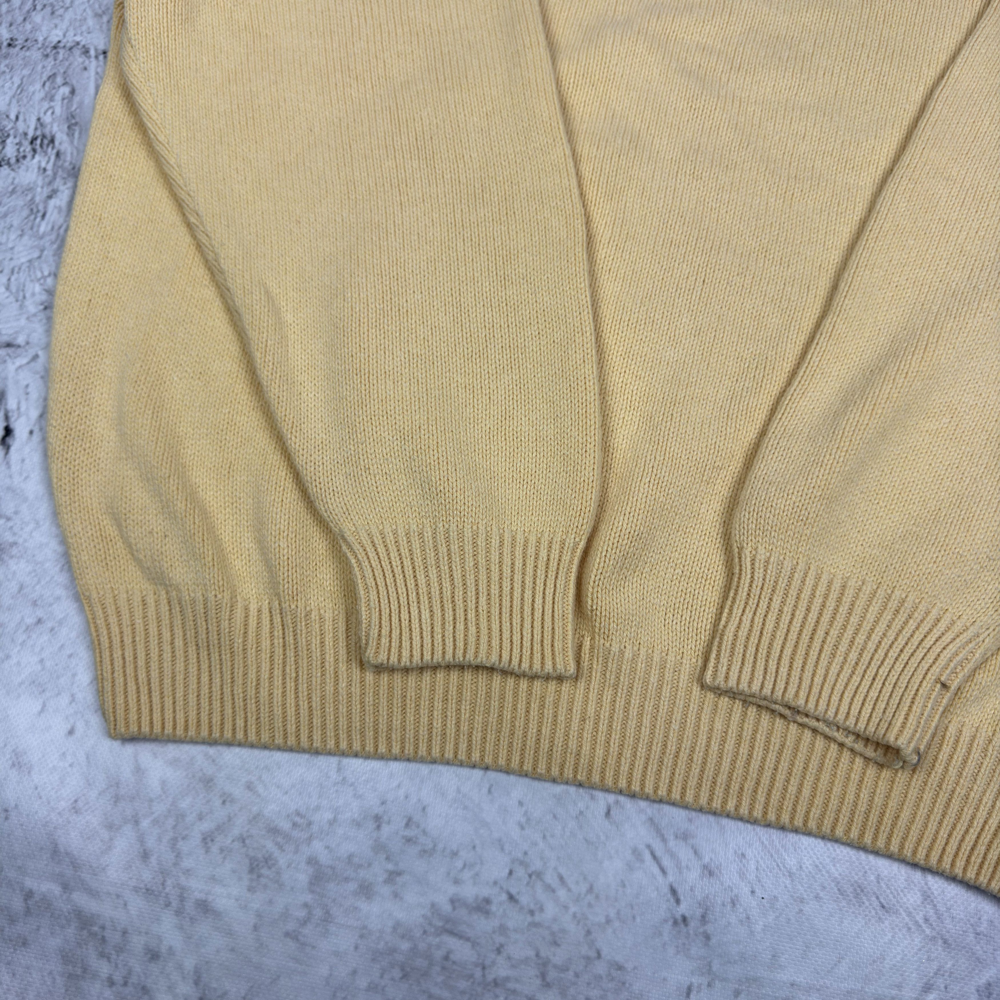 Burberry Burberry London Men's Yellow Knit Crew Neck Pullover Sweater Size US L / EU 52-54 / 3 - 8 Thumbnail