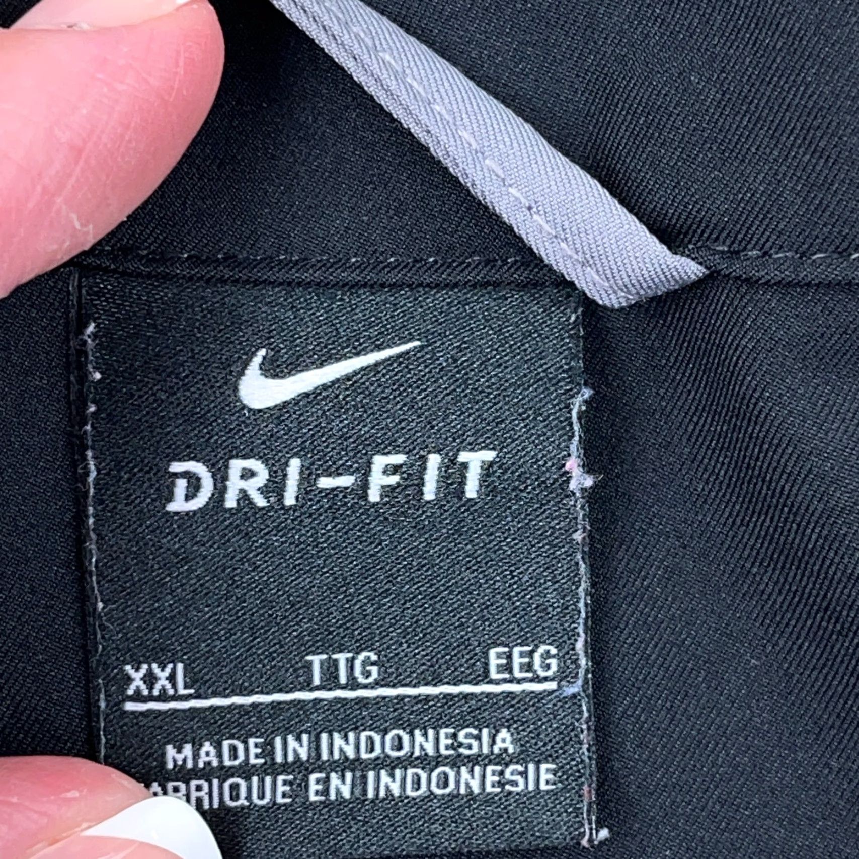 Nike Nike Dri Fit Jacket Men XXL 2XL Black Windbreaker Track Suit Unlined Lightweight) Size 48R - 3 Thumbnail