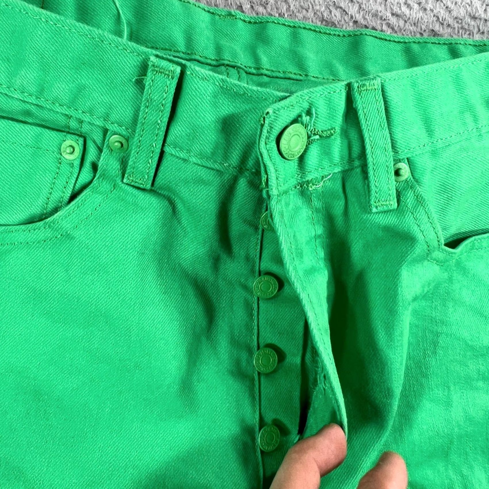 Levi's VINTAGE Levi's 501 Jeans Mens Regular Green 32x29 Slim Fit Pockets 5-Pocket Denim Stonewashed Medium Wash USA 90s Style Size US 34 / EU 50 - 6 Thumbnail