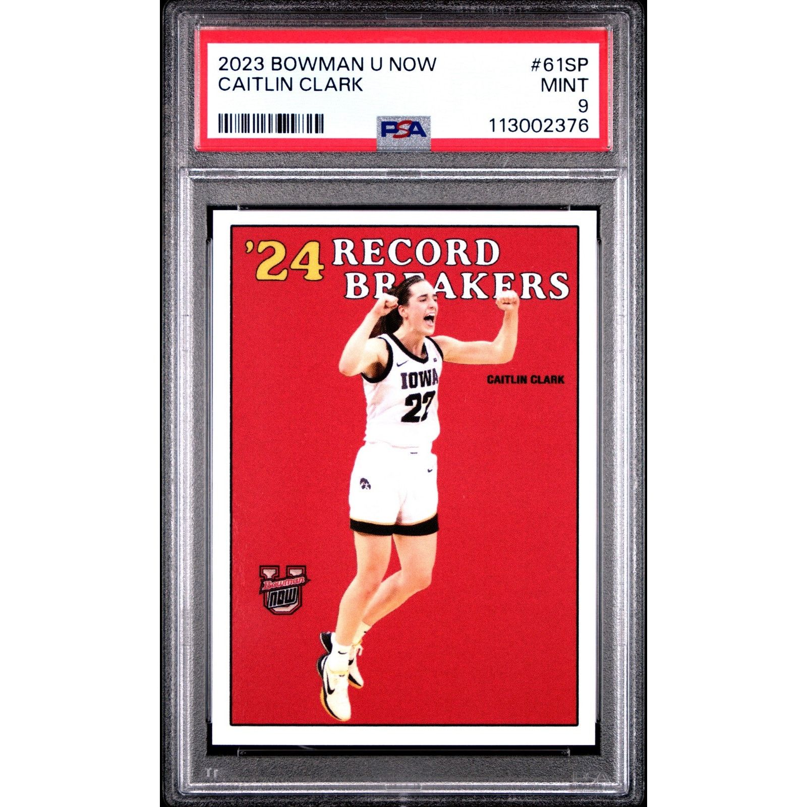Other 2023 Bowman U Now #61SP Caitlin Clark PSA 9 Size ONE SIZE - 1 Thumbnail