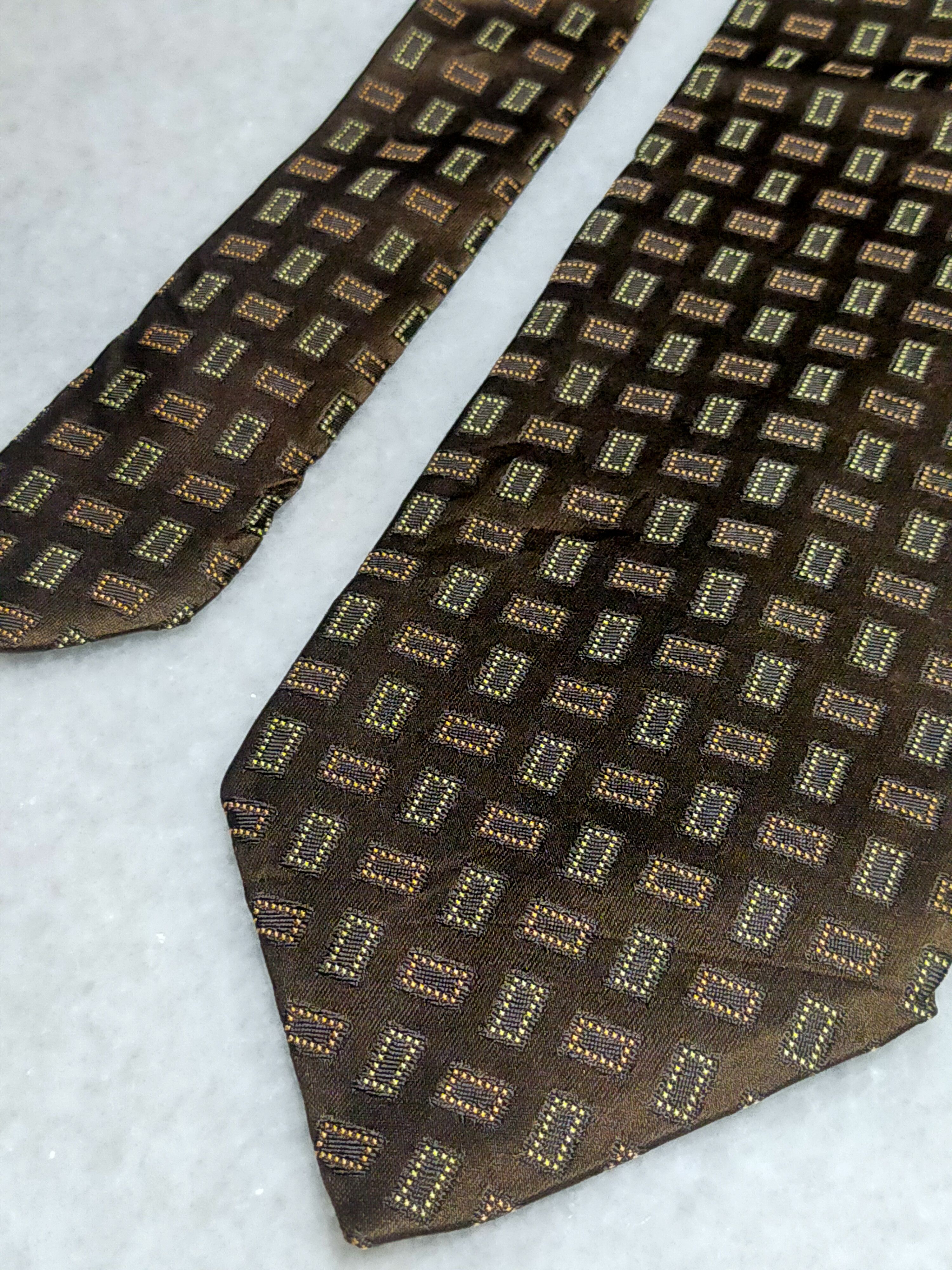 Kansai Yamamoto SISSY BY KANSAI YAMAMOTO BROWN LUXURY SILK TIE Size ONE SIZE - 2 Thumbnail