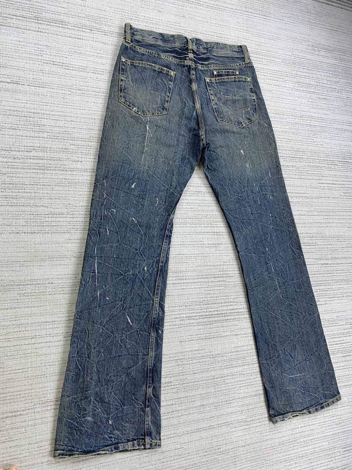 GOA Vintage Flared Japanese Brand Paint Splatter Denim Pants Size US 32 / EU 48 - 9 Thumbnail