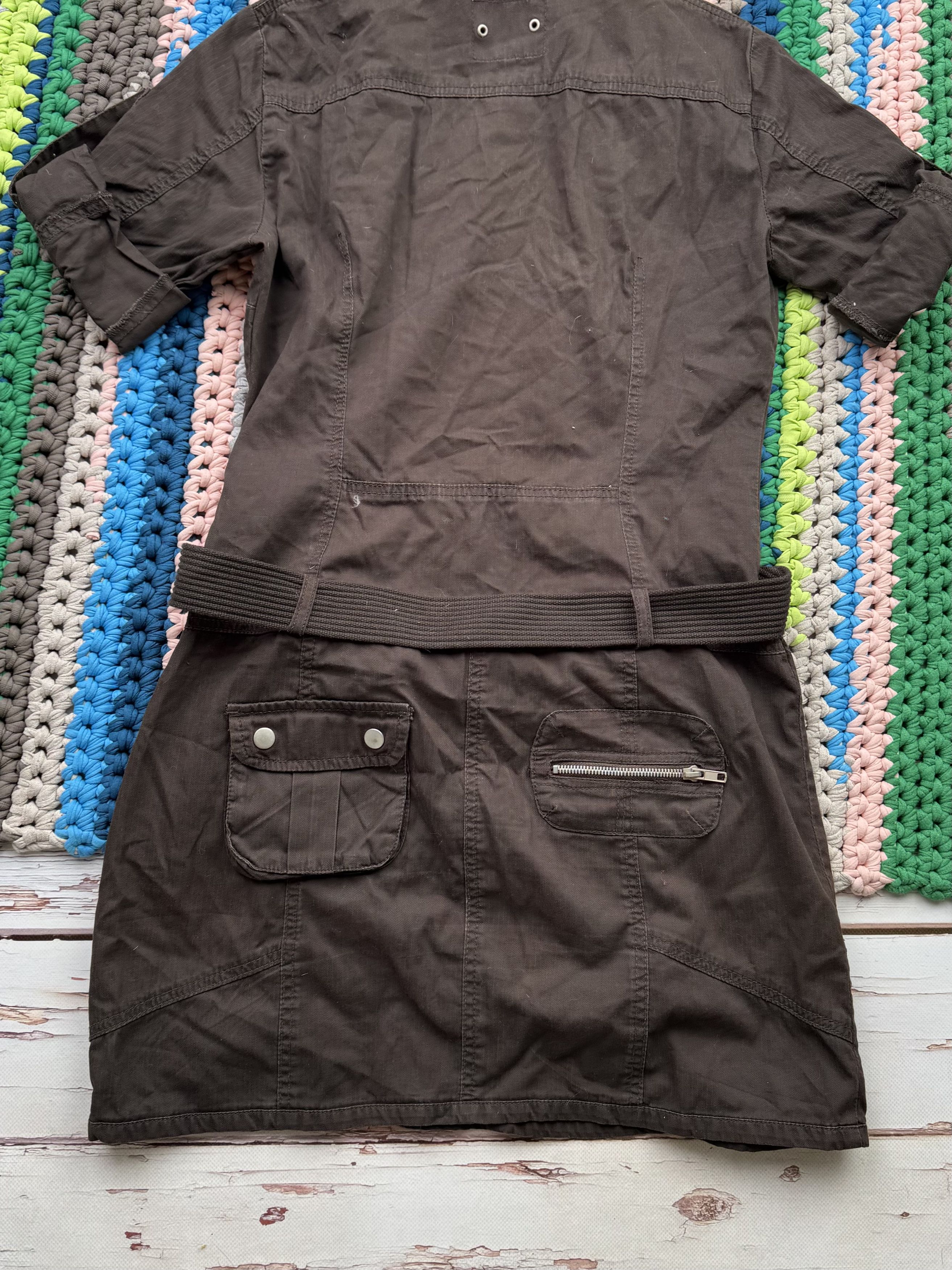 Japanese Brand Vintage Dress With Zipper and Belt (ET1)(D15) Size L / US 10 / IT 46 - 9 Thumbnail