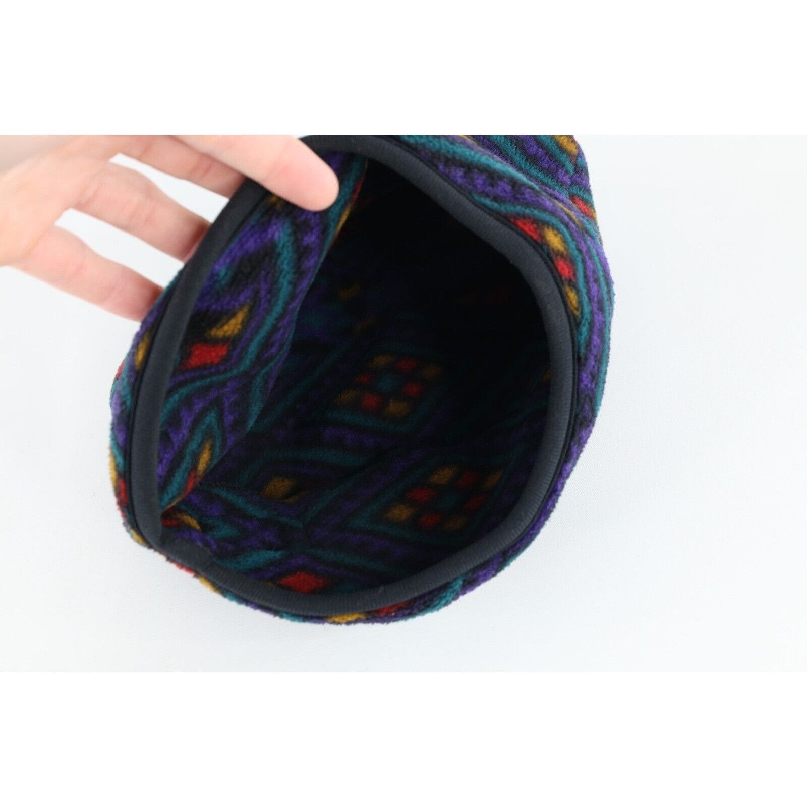 Vintage Vintage 90s Streetwear Rainbow Geometric Winter Beanie Size ONE SIZE - 7 Thumbnail