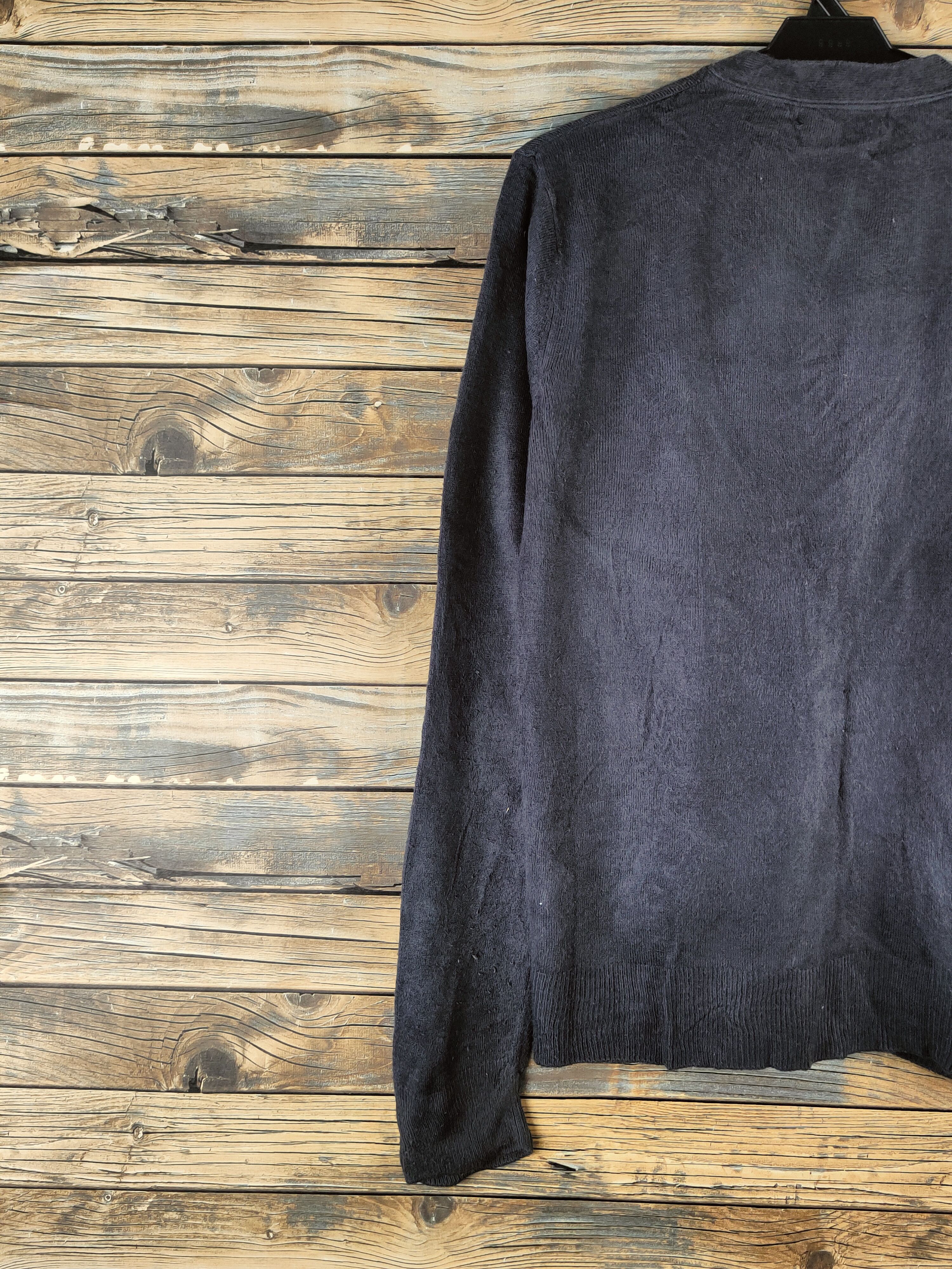 Japanese Brand DL Jill Blaze Dark Gray Knitwear Cardigan #46-948 Size L / US 10 / IT 46 - 8 Thumbnail
