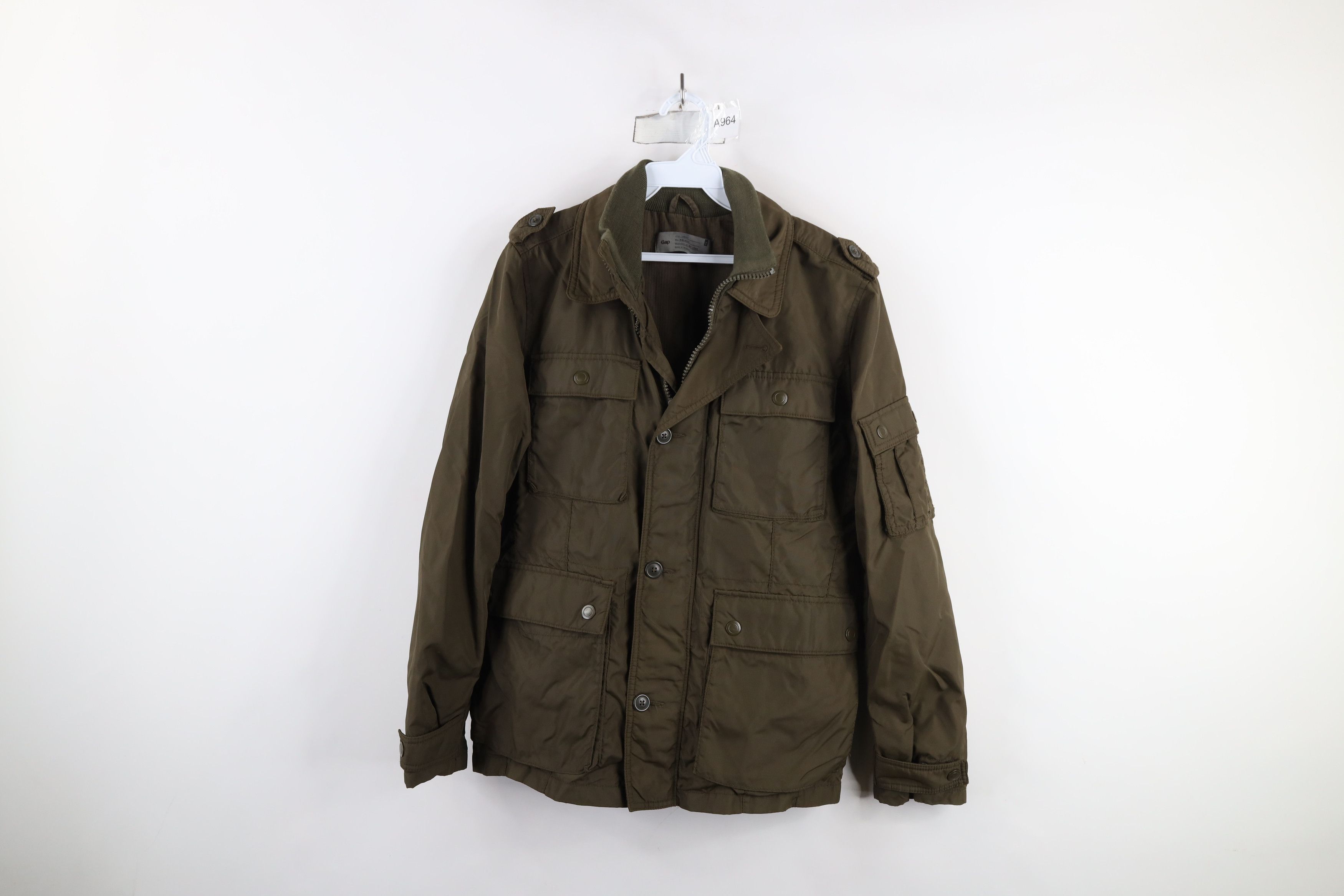 Gap × Vintage Vintage Y2K Gap Military Style Full Zip Field Jacket Green Size US S / EU 44-46 / 1 - 1 Thumbnail