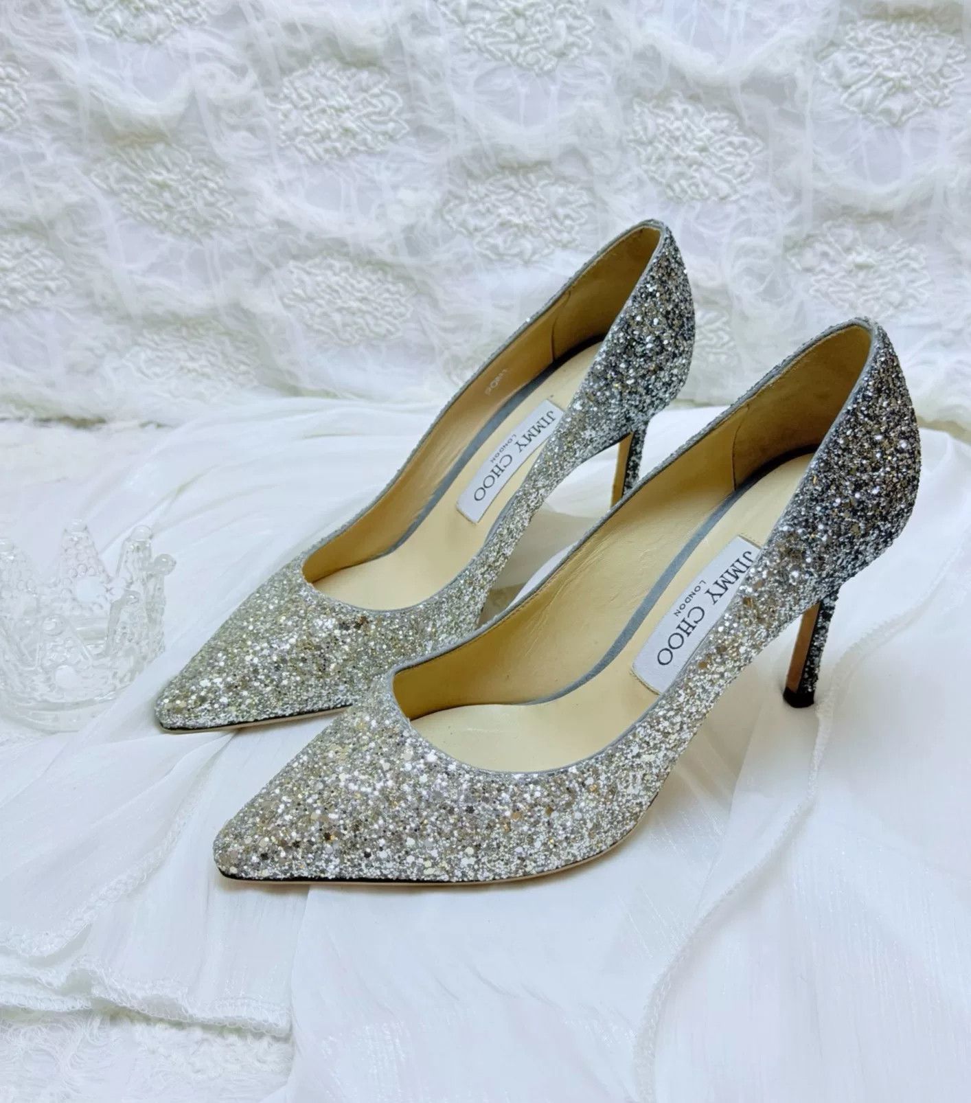 Jimmy Choo Jimmy Choo Silver Lowtop Sneakers us_7 Women Size US 7 / IT 37 - 1 Thumbnail