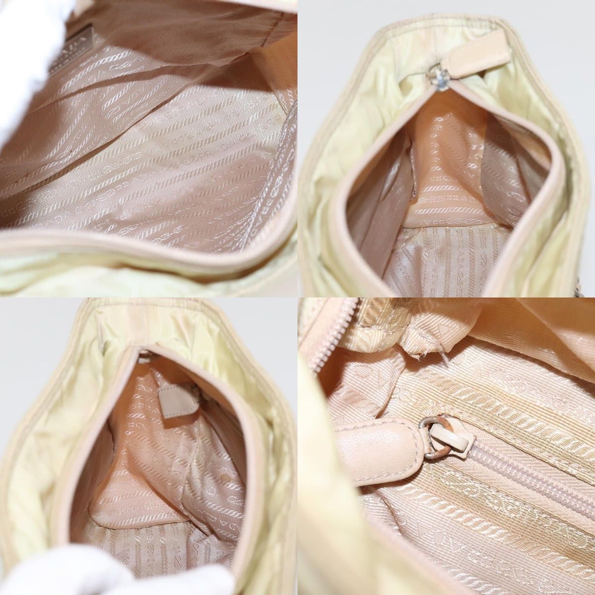 Prada PRADA Chain Shoulder Bag Nylon Beige Size ONE SIZE - 12 Thumbnail