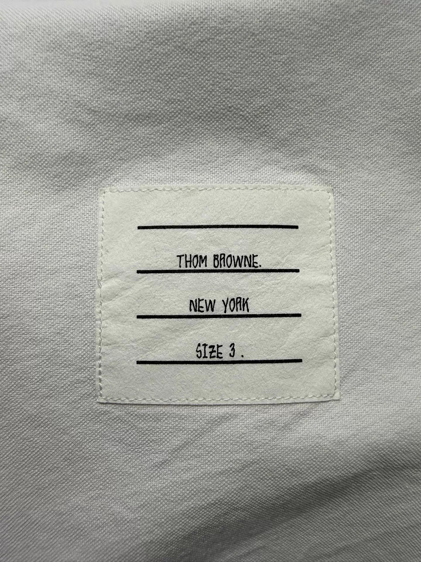 Thom Browne Thom Browne Men's Double Sleeve Tab Oxford Shirt White Size3 Size US L / EU 52-54 / 3 - 4 Thumbnail