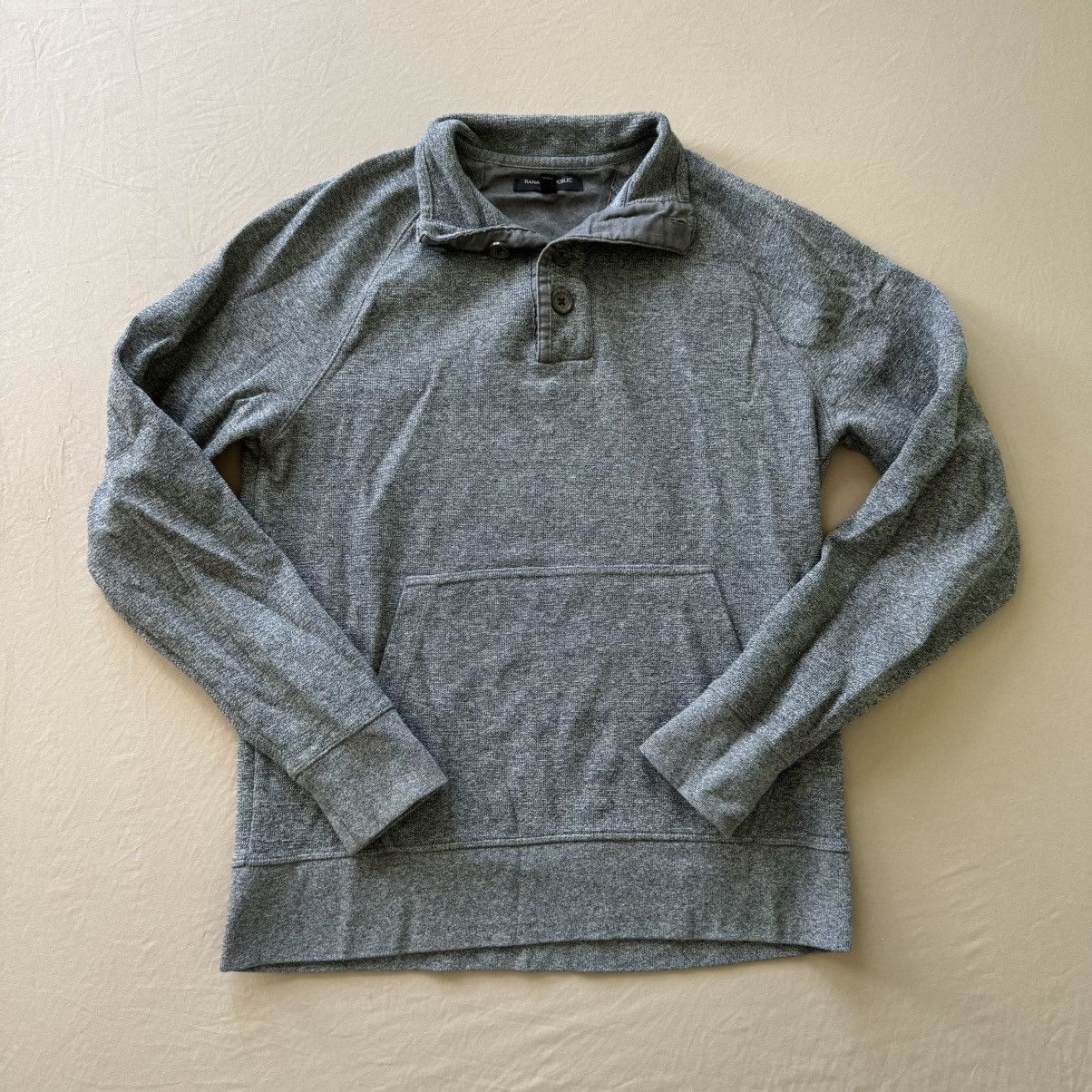 Banana Republic × Vintage Banana Republic Henley Mock Neck Sweater Size US M / EU 48-50 / 2 - 2 Thumbnail
