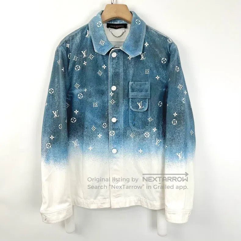 Louis Vuitton Louis Vuitton Blue and white starry sky gradient aged prin Size US S / EU 44-46 / 1 - 1 Thumbnail