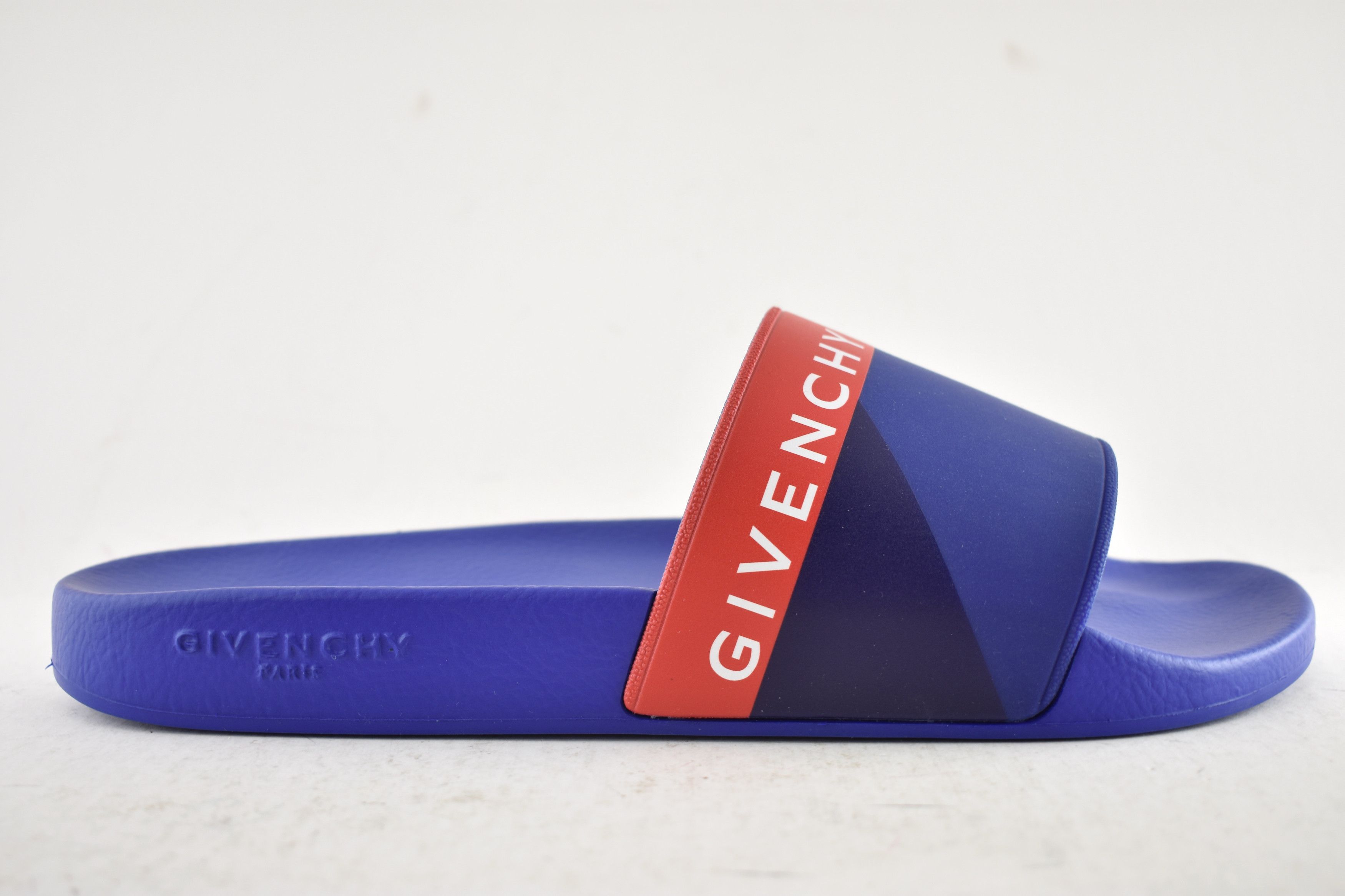 Givenchy Paris Red White Logo Rubber Pool Slide Sandal FlipFlop 44 11 Size US 11 / EU 44 - 2 Thumbnail