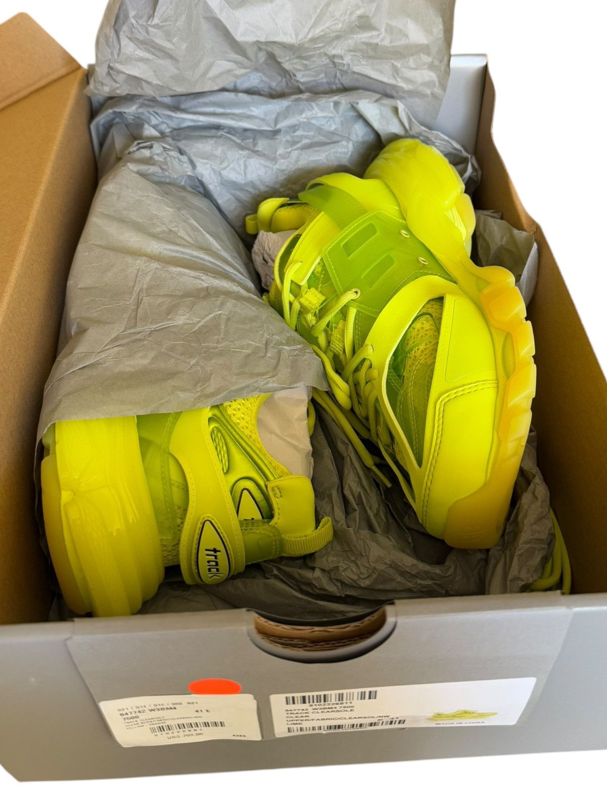 Balenciaga Neon Yellow Lime Track Runner Sneaker Size US 8 / EU 41 - 3 Thumbnail