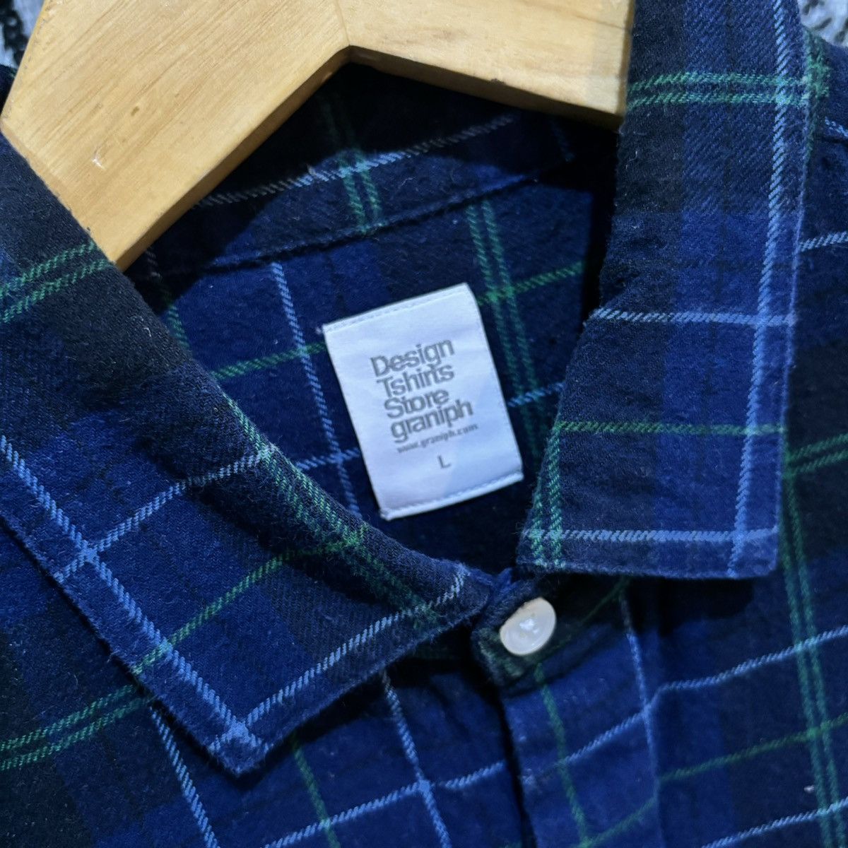 Designer × Japanese Brand Rare flannel pachwork by Design Tshirts Store Graniph Size US L / EU 52-54 / 3 - 4 Thumbnail