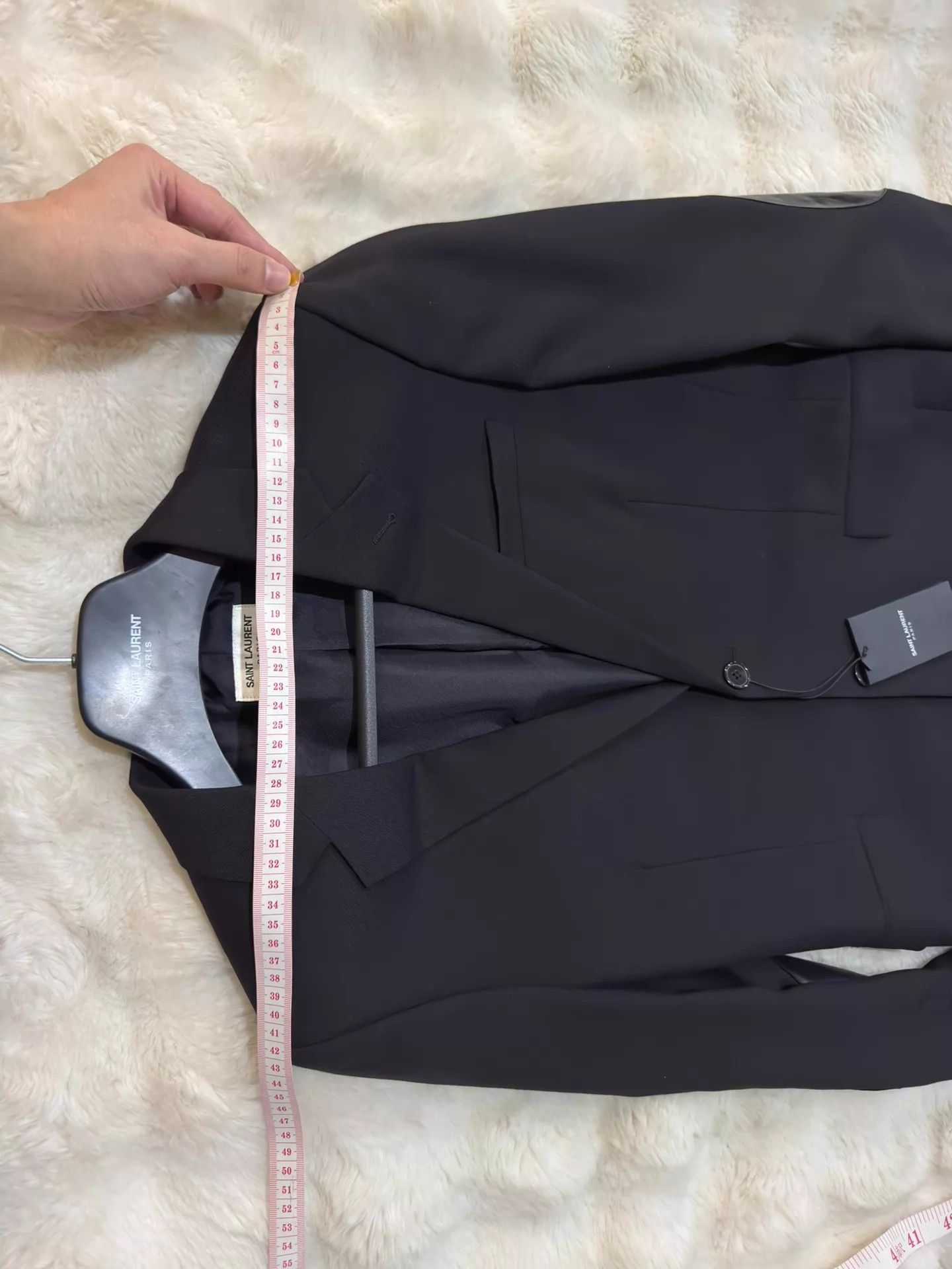 Saint Laurent Paris Saint Laurent SLP Men's Leather Suit 46 (Sheepskin Sleeves) Size 46R - 7 Thumbnail