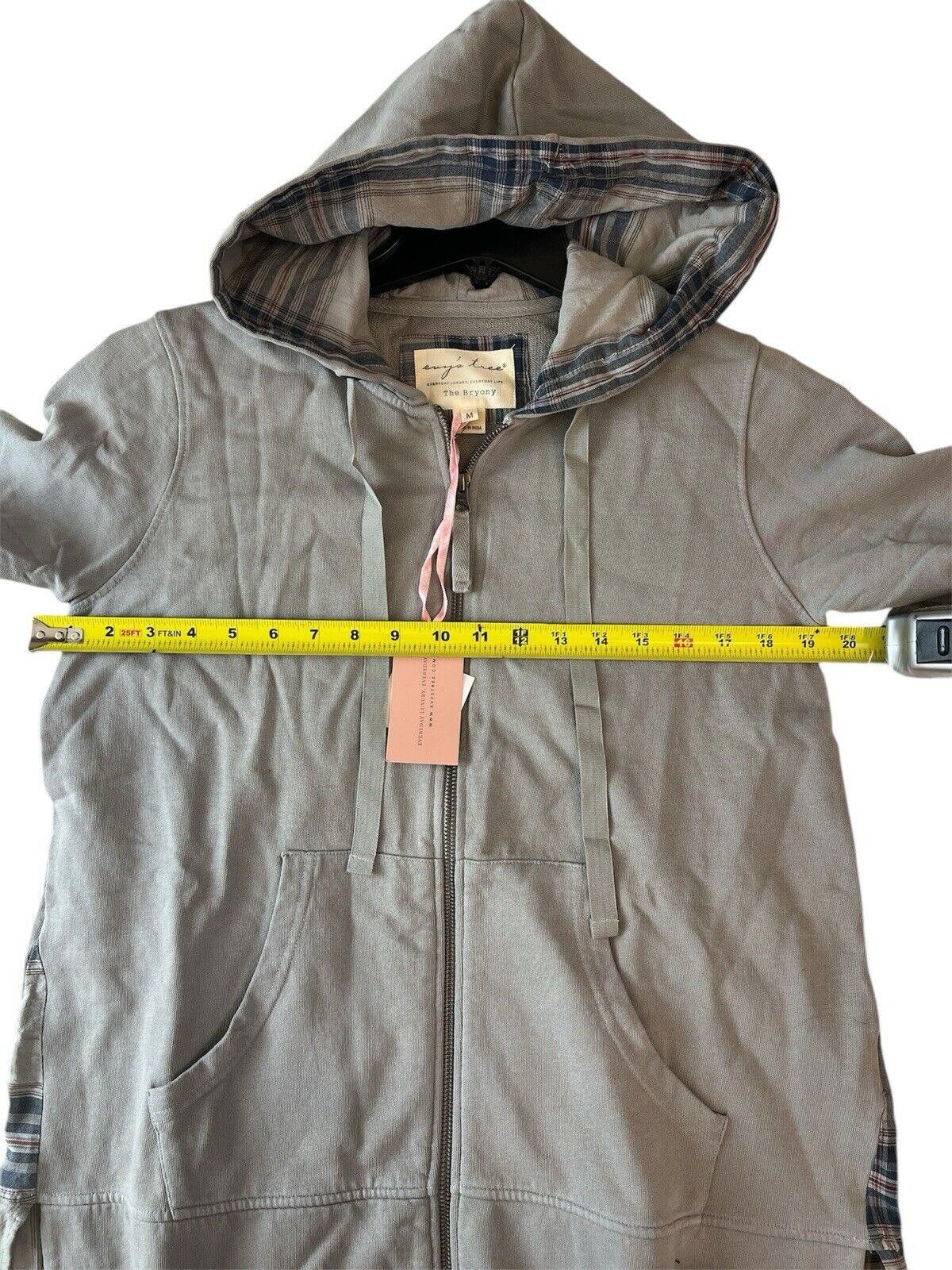 Designer Evy's Tree The Bryony Gray Plaid Hooded Zip Up Jacket Size M / US 6-8 / IT 42-44 - 5 Thumbnail