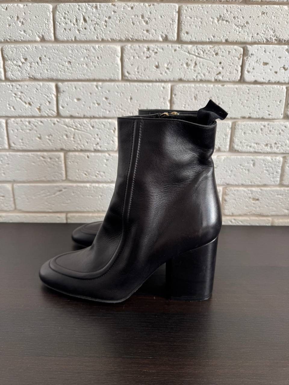 Jil Sander JIL SANDER leather black boots heels Size US 7 / IT 37 - 4 Thumbnail