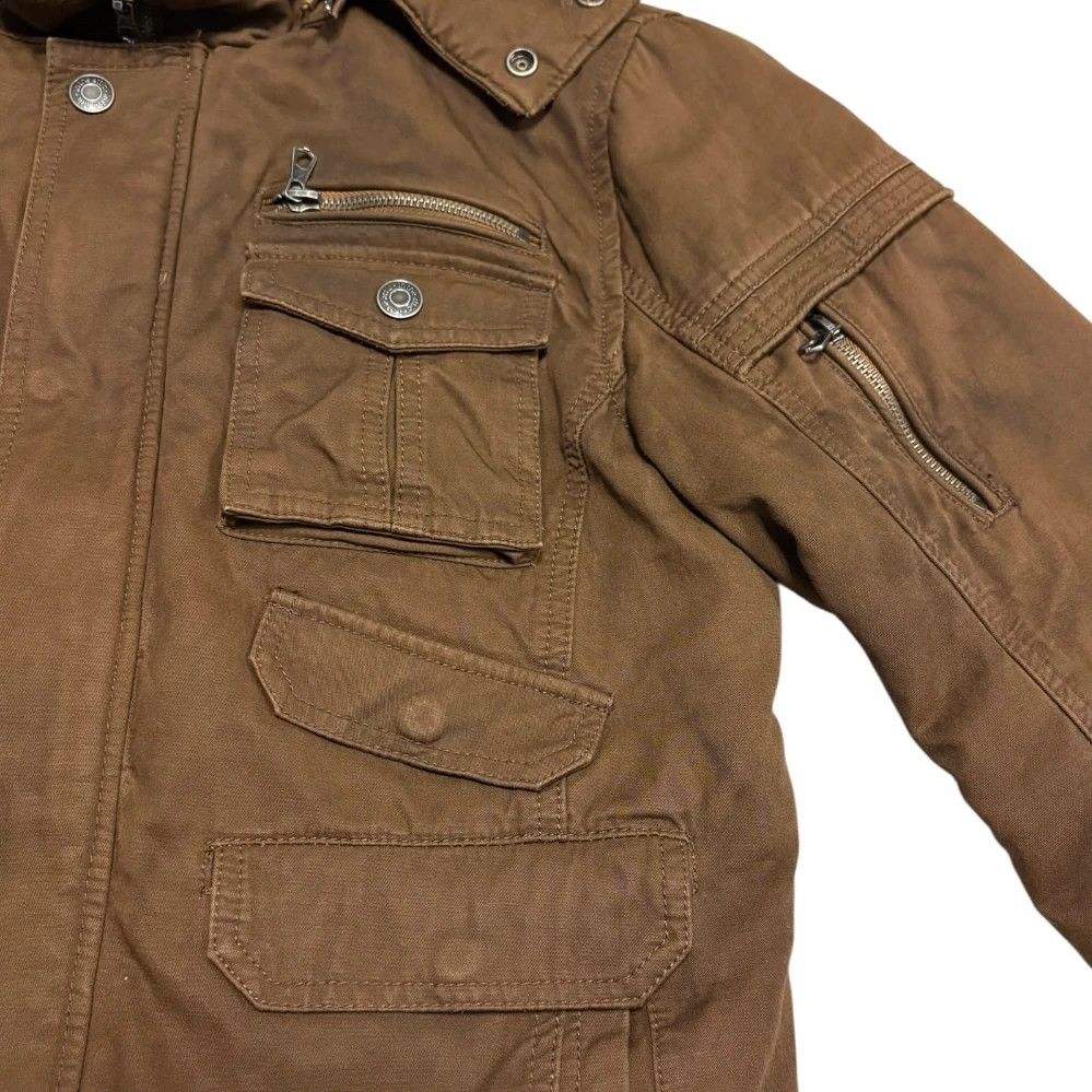In The Attic In The Attic brown fur hood brown tactical utility jacket Size US M / EU 48-50 / 2 - 7 Thumbnail