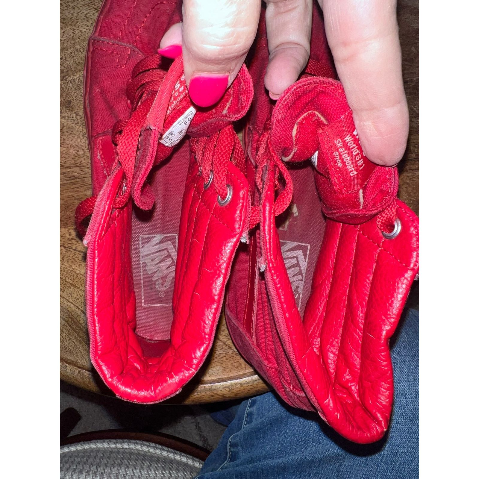 Vans Vans SK8-Hi Red High Top Men's 7 Women's 8.5 Sneakers Casual Size US 8.5 / IT 38.5 - 8 Thumbnail