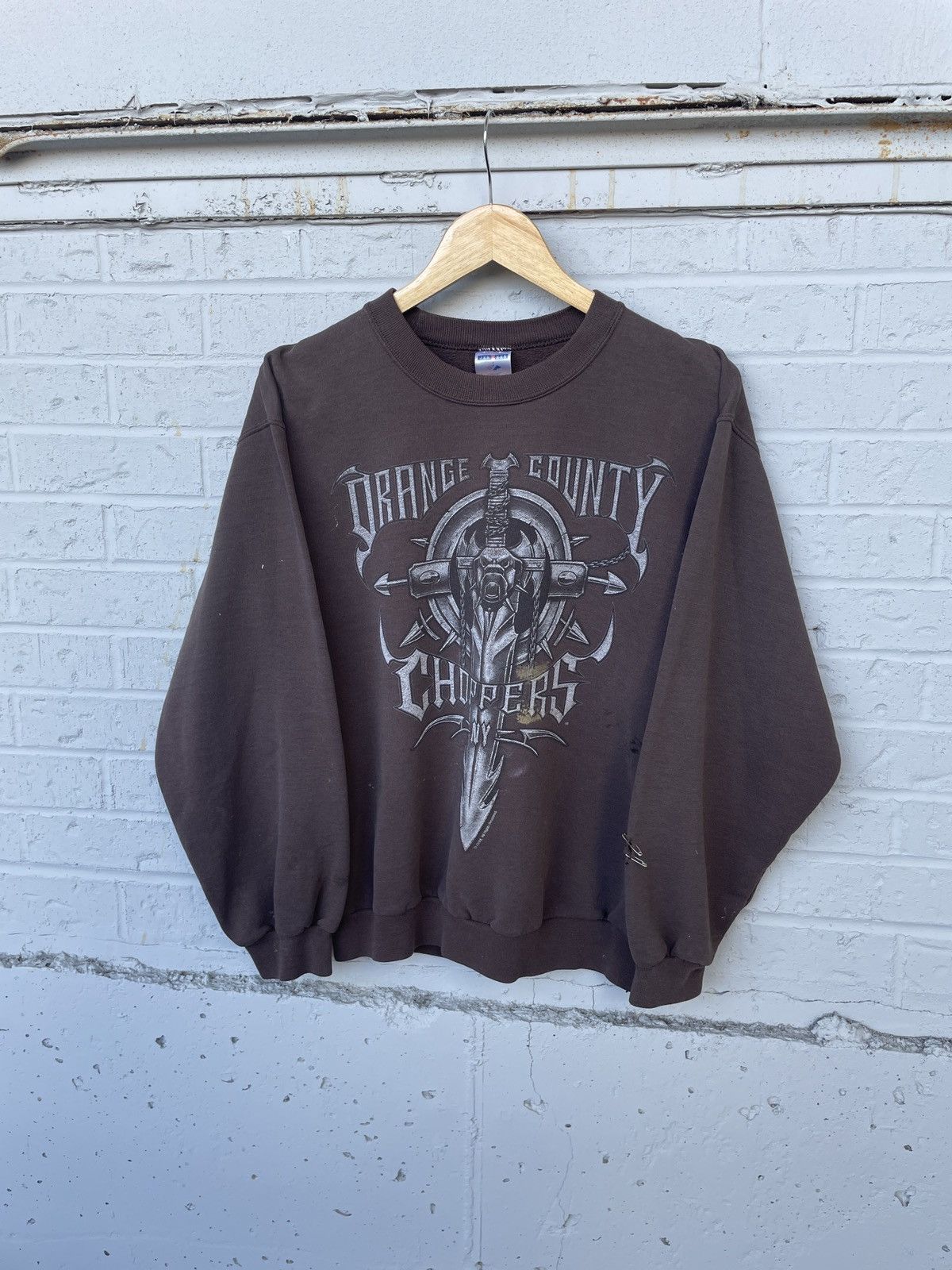 West Coast Choppers Orange County Choppers Faded Crewneck Size US M / EU 48-50 / 2 - 1 Thumbnail