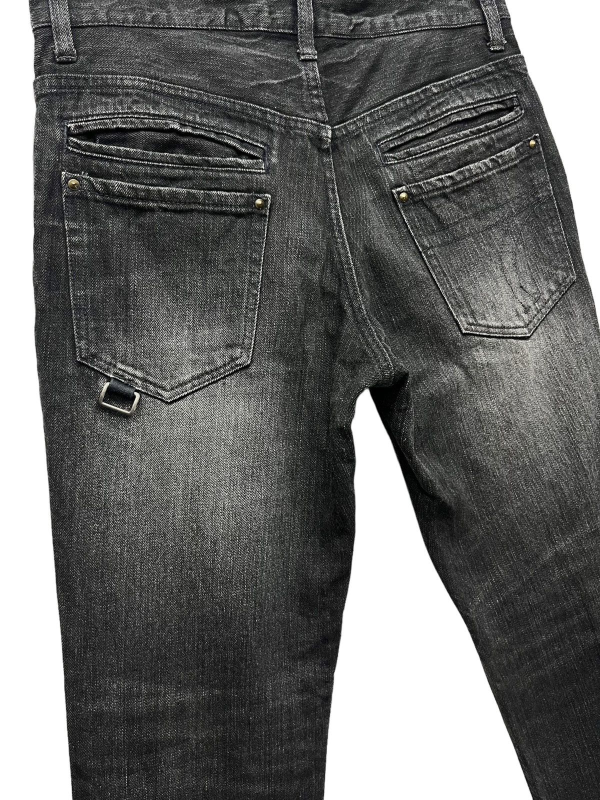 Issey Miyake FYE🔥Vintage TETE HOMME Studded Hook Slim Fit Black Denim Size US 29 - 10 Thumbnail