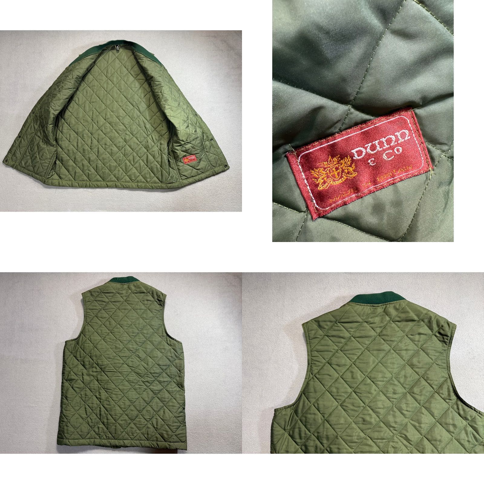 CO Vintage Dunn & Co. England green Quilted Vest Waistcoat Mens L Vest Quilted England green Dunn & Co. Mens L Vest Size US L / EU 52-54 / 3 - 8 Thumbnail