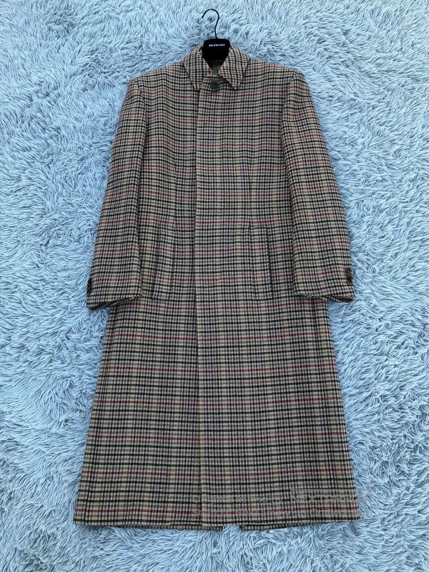 Balenciaga Balenciaga 17FW Houndstooth Wool Coat. Size US S / EU 44-46 / 1 - 1 Thumbnail