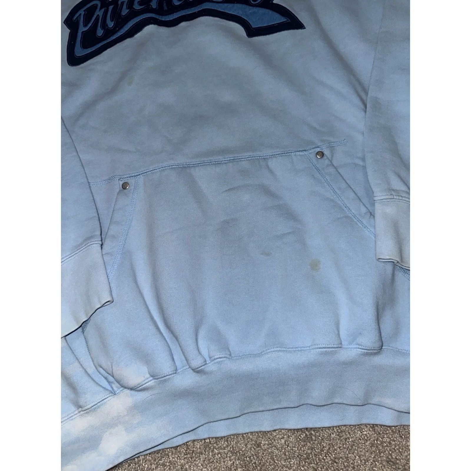 Vintage VINTAGE Pure Playaz Hoodie 2XL Blue Solid Cotton Fleece Embroidered Logo Pullover 90s Baggy Hip Hop Mens Hoodie Size US XXL / EU 58 / 5 - 4 Thumbnail