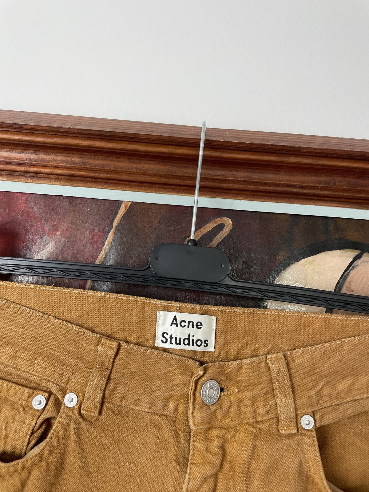 Acne Studios Acne Studios Luxury Denim Pant Mustard Brown Rare Casual Size US 27 - 3 Thumbnail