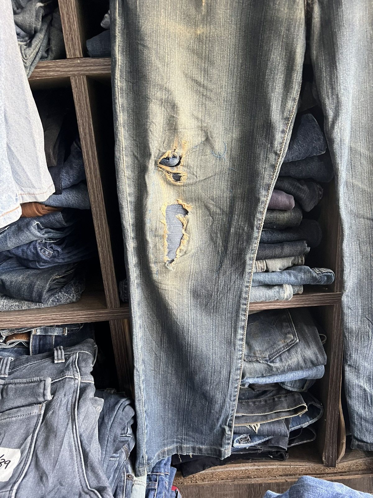 Edwin 🔥Vintage Edwin S403 Distressed Denim Size US 35 - 7 Thumbnail