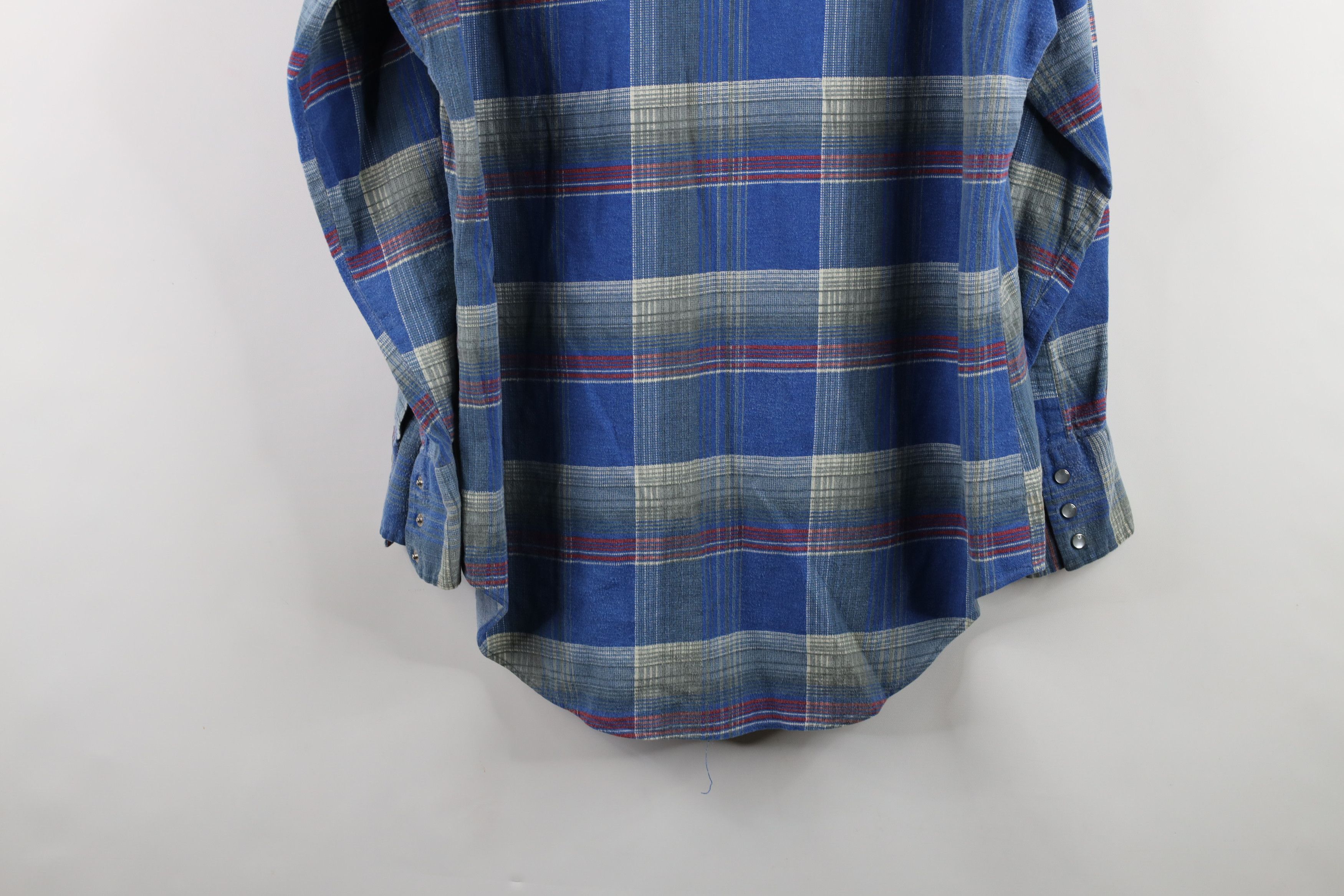 Vintage Vintage 70s Streetwear Western Flannel Snap Button Shirt Size US L / EU 52-54 / 3 - 14 Thumbnail