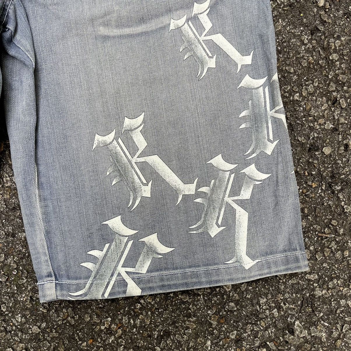 Karl Kani Jorts Y2K Baggy Jeans Short Pants Skater Jnco Styled Size US 32 / EU 48 - 2 Thumbnail