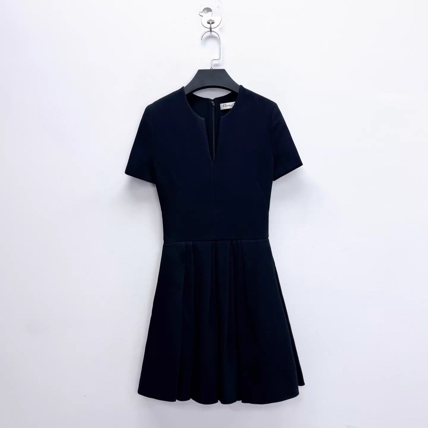 Dior Dior Black Wool-Silk Blend Short Sleeve Dress 34 Rare NWT Size XS / US 0-2 / IT 36-38 - 1 Thumbnail