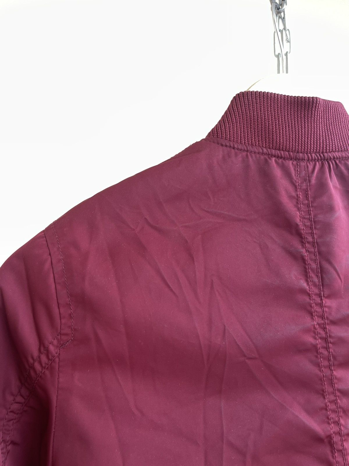 Bershka Bershka Premium Collection MA-1 Bomber Jacket Burgundy Size XS / US 0-2 / IT 36-38 - 12 Thumbnail