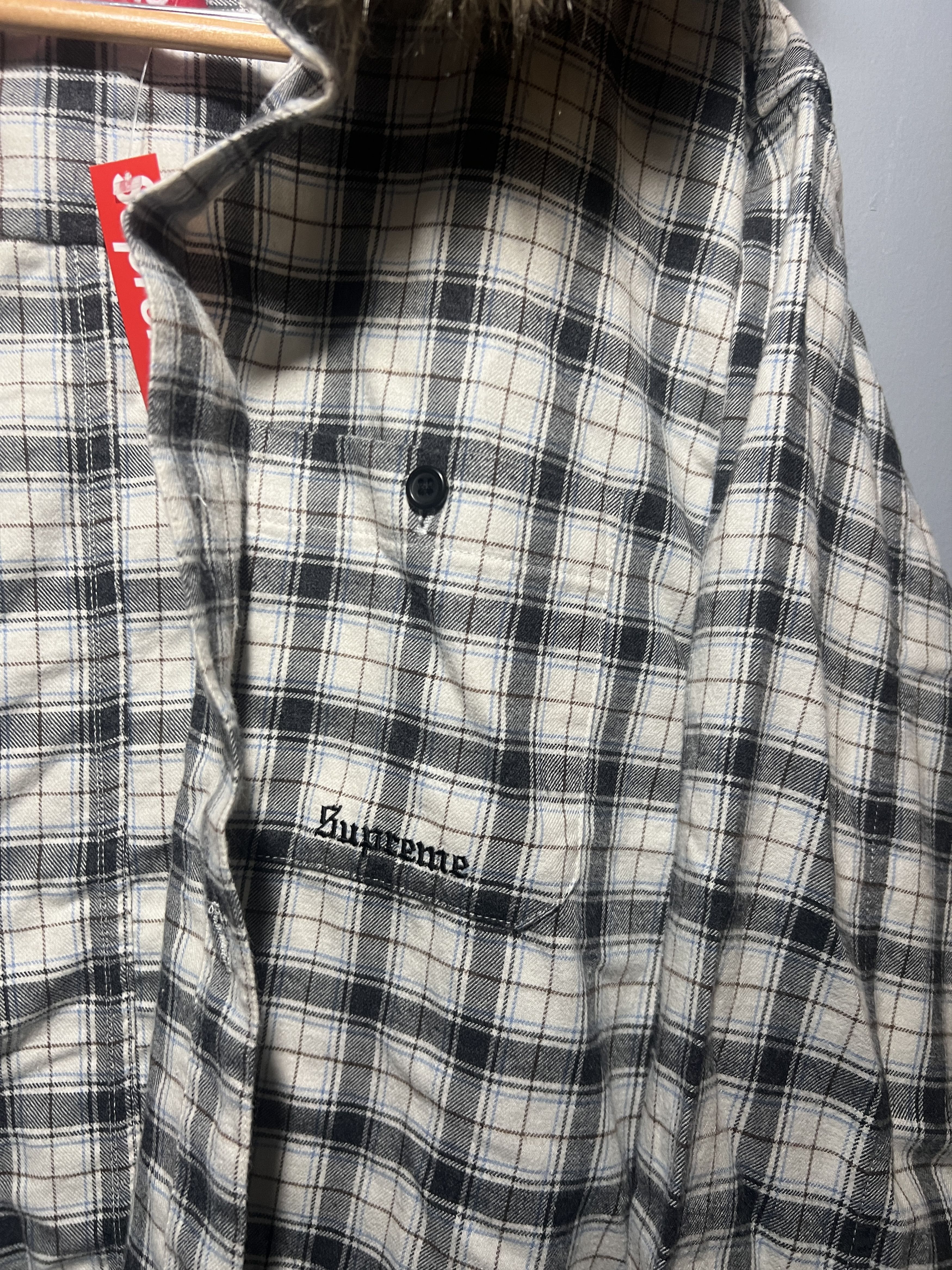 Supreme SUPREME FUR HOODED FLANNEL SHIRT Size US M / EU 48-50 / 2 - 3 Thumbnail