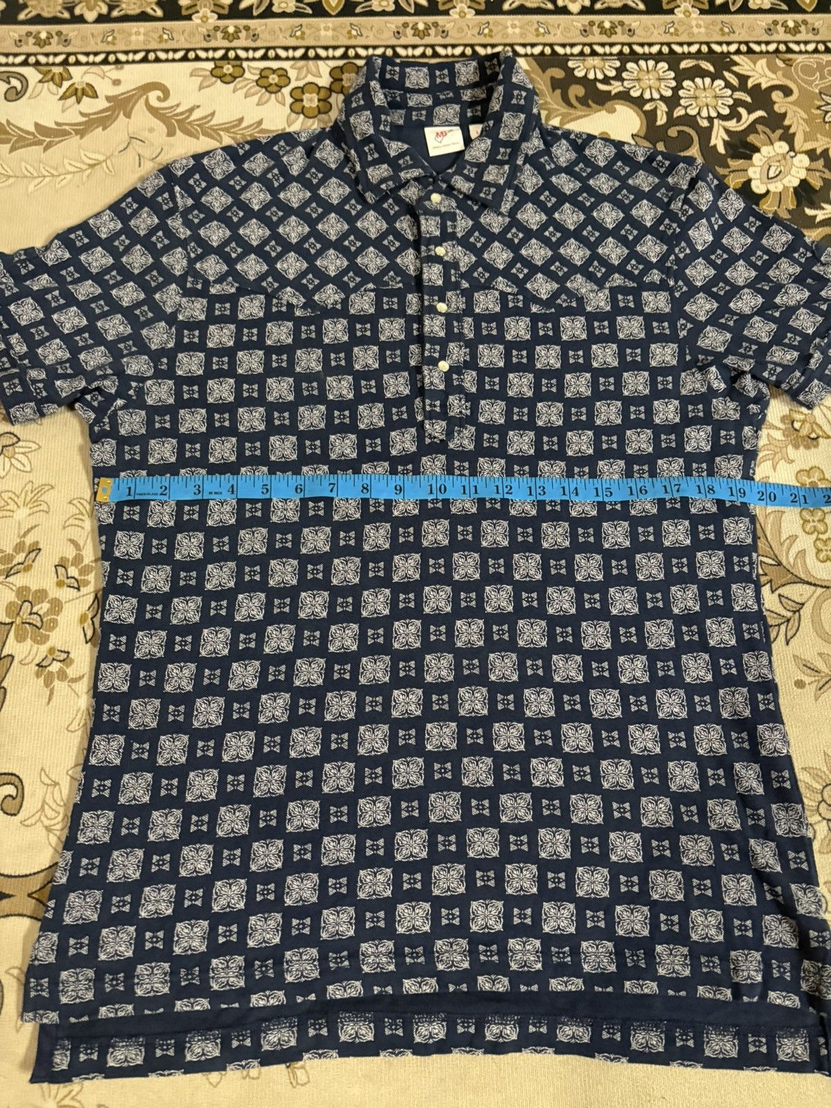 Designer × Michael Bastian × Uniqlo 🔥RARE🔥🔥Michael Bastian X Uniqlo Full Print Polo Tee Size US M / EU 48-50 / 2 - 9 Thumbnail