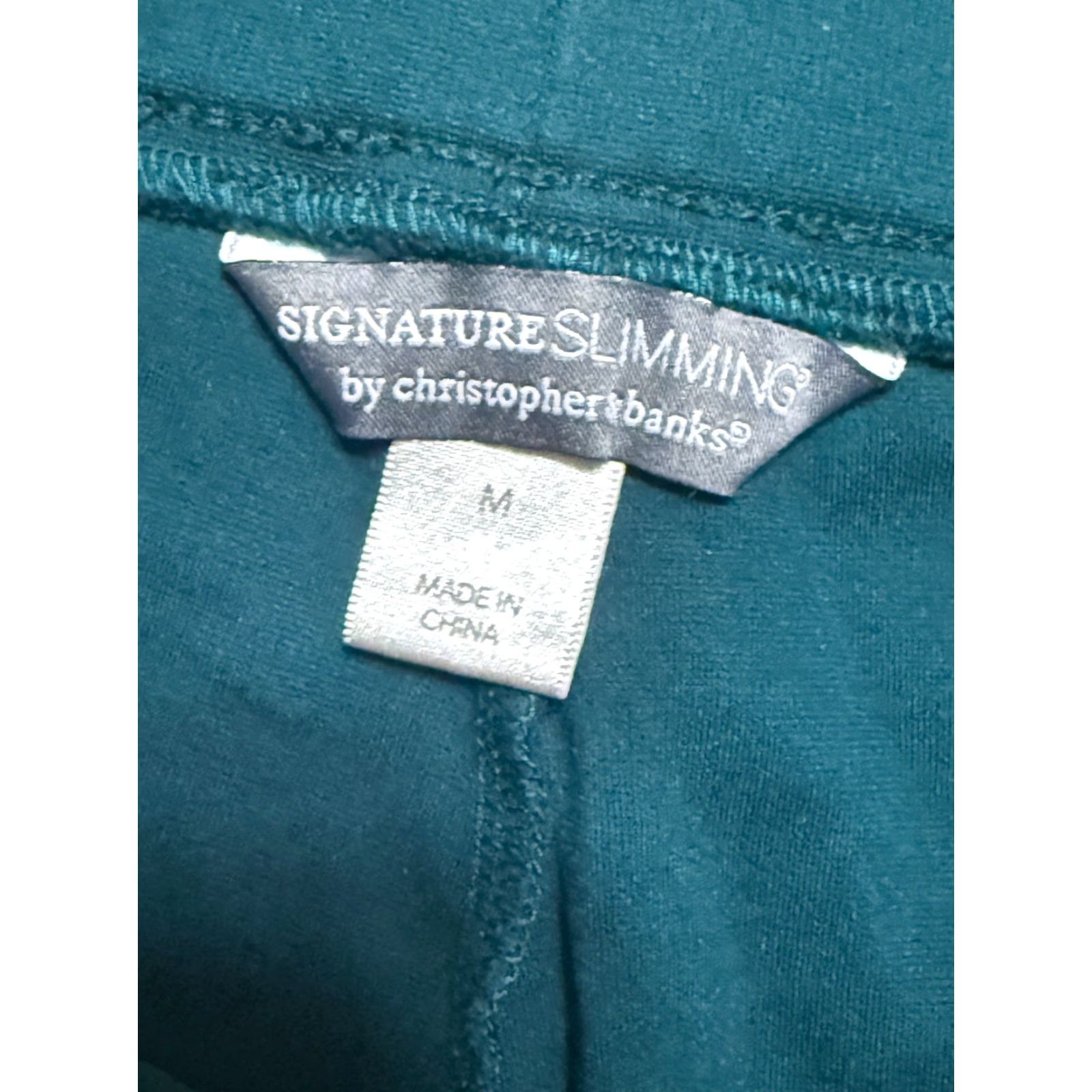 Vintage Christopher Banks Pants Women's Medium Green Pull On Pants Signature Slimming Size 32" / US 10 / IT 46 - 4 Thumbnail