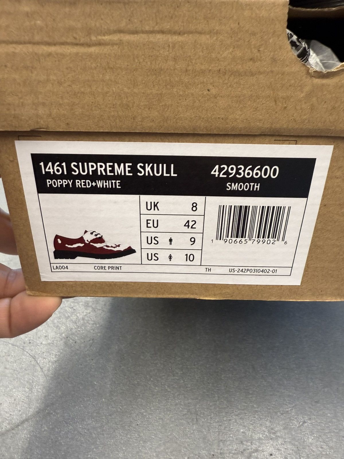 Supreme Dr. Martens 1461 3-Eye Shoes Supreme Skull Red Size US 9 / EU 42 - 11 Thumbnail